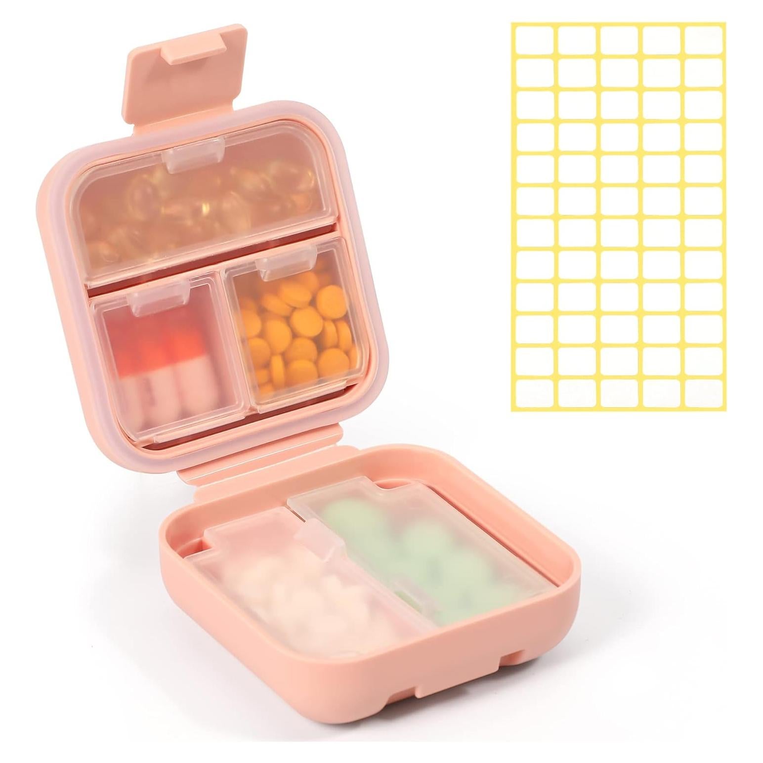 Organizador de Pastillas Dynippy PC-Rosa 5 Compartimentos Portátil