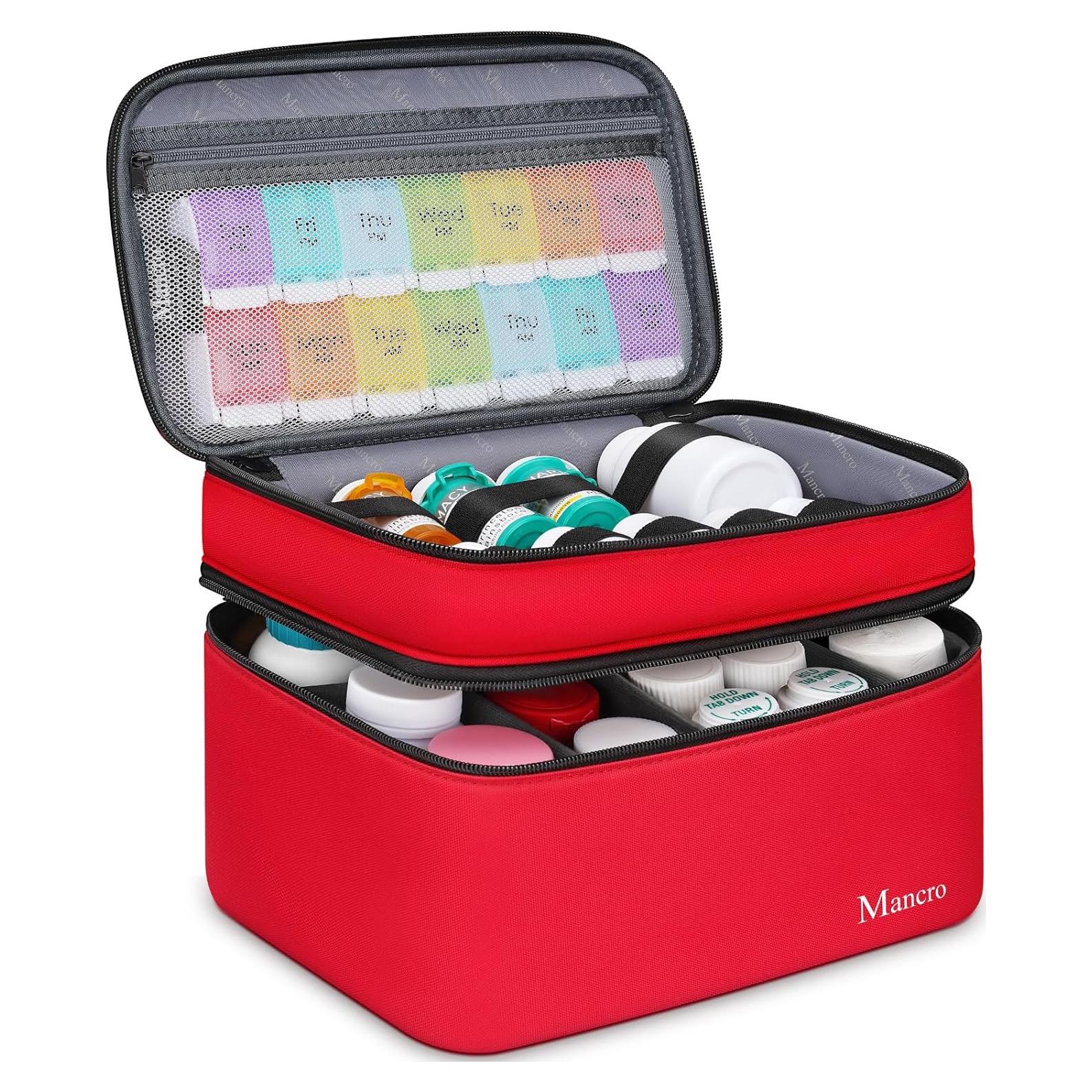 Bolsa Organizadora de Medicamentos Mancro Doble Capa 26.2x19.1cm