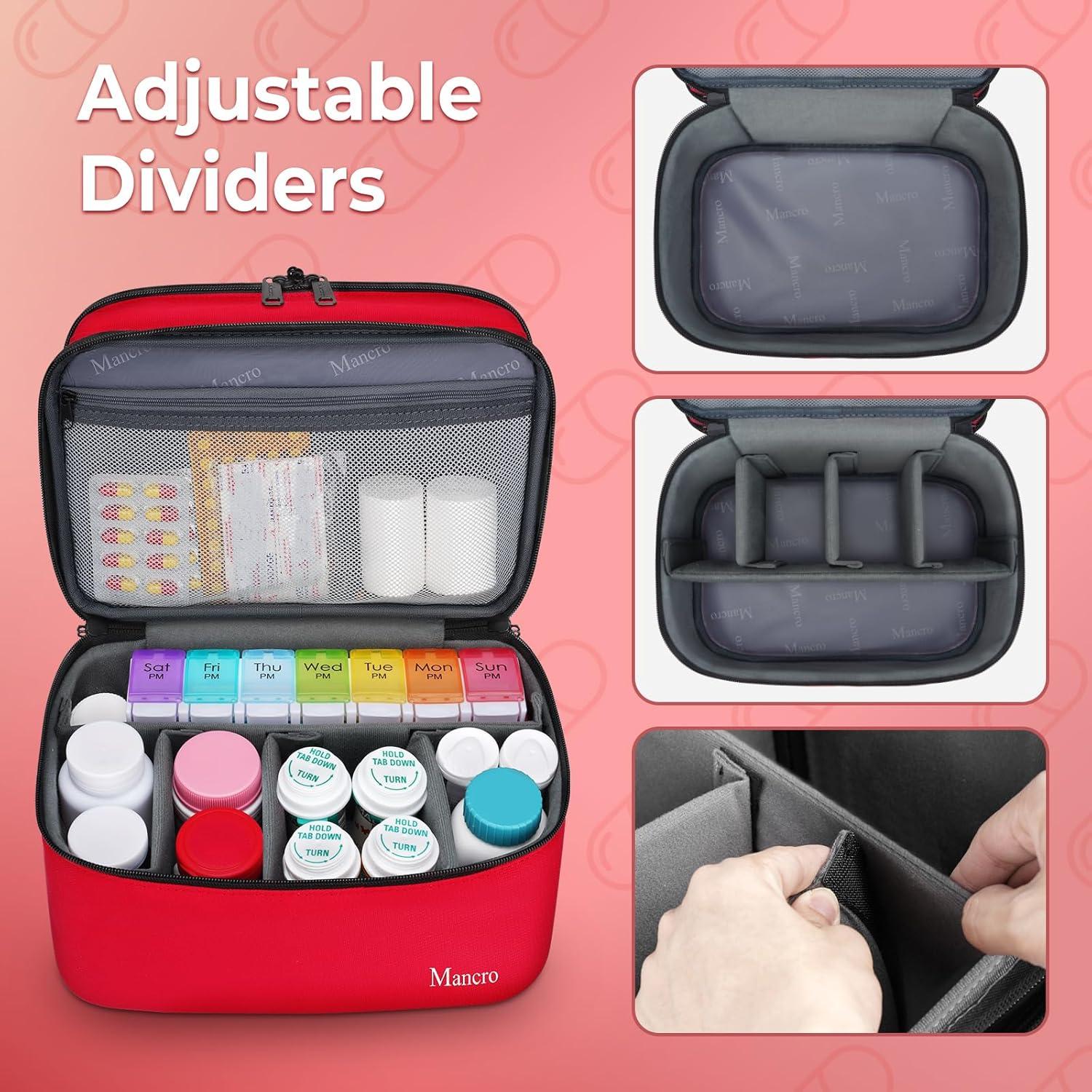 Bolsa Organizadora de Medicamentos Mancro Doble Capa 26.2x19.1cm