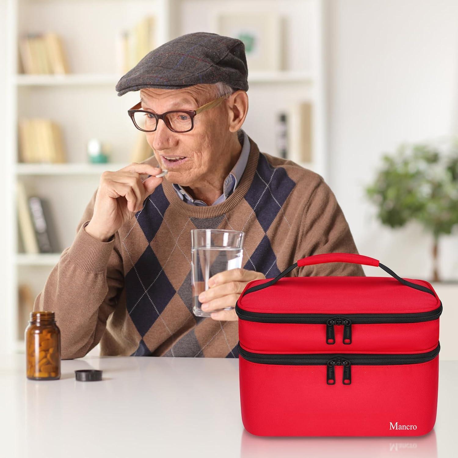 Bolsa Organizadora de Medicamentos Mancro Doble Capa 26.2x19.1cm