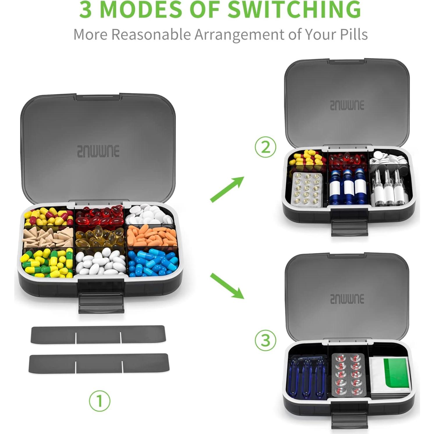 Organizador de Pastillas Grande SUMMUE XL a Prueba de Humedad