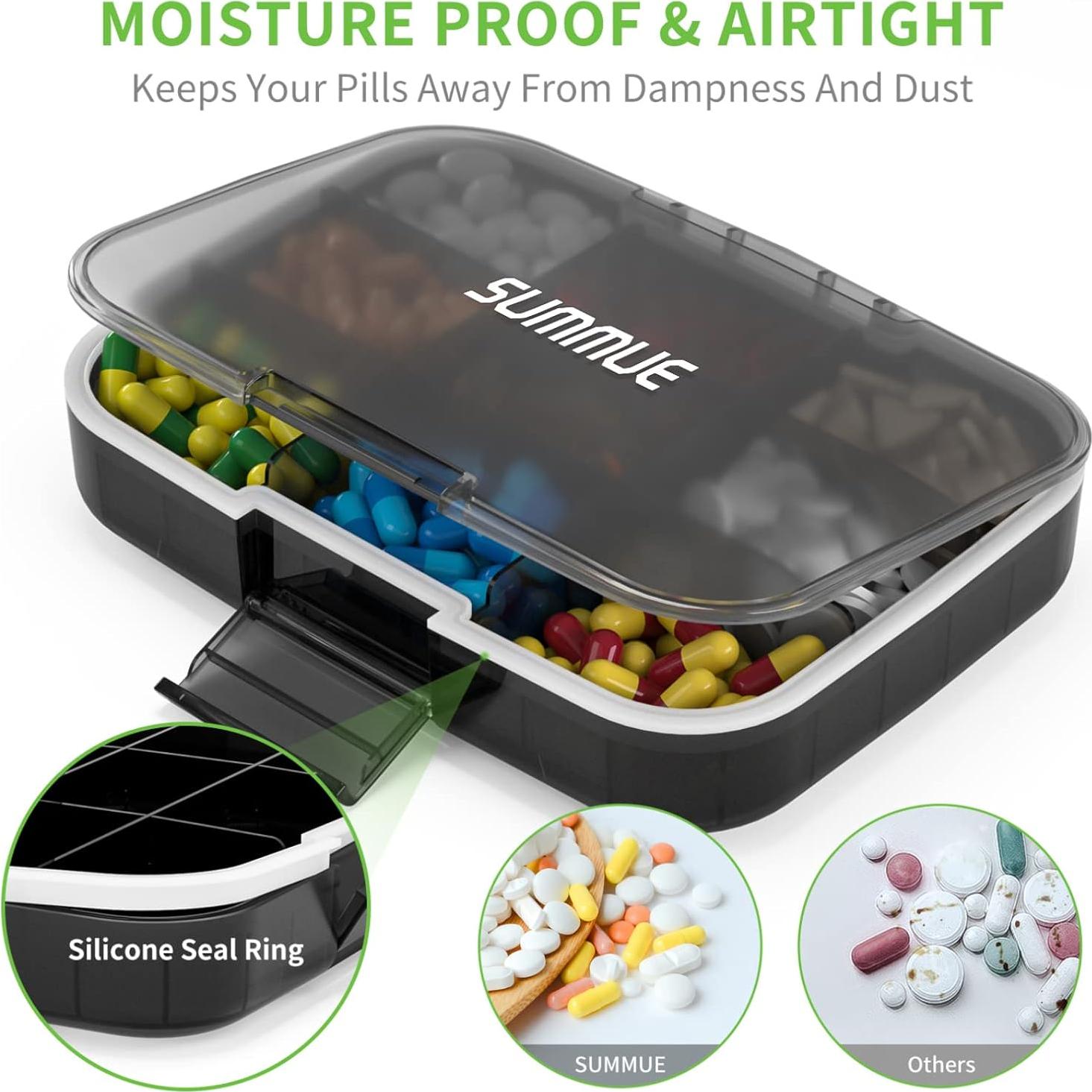 Organizador de Pastillas Grande SUMMUE XL a Prueba de Humedad
