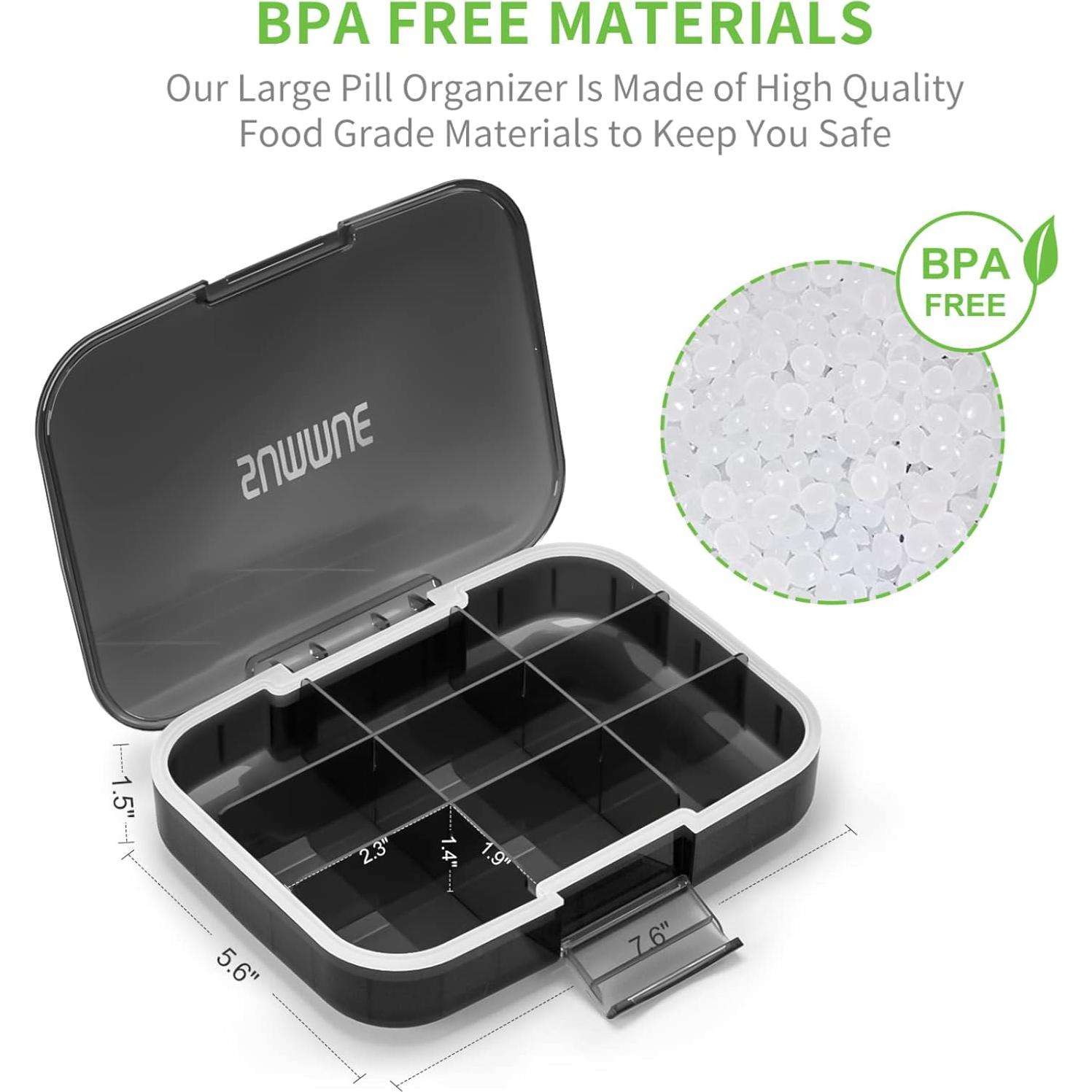 Organizador de Pastillas Grande SUMMUE XL a Prueba de Humedad