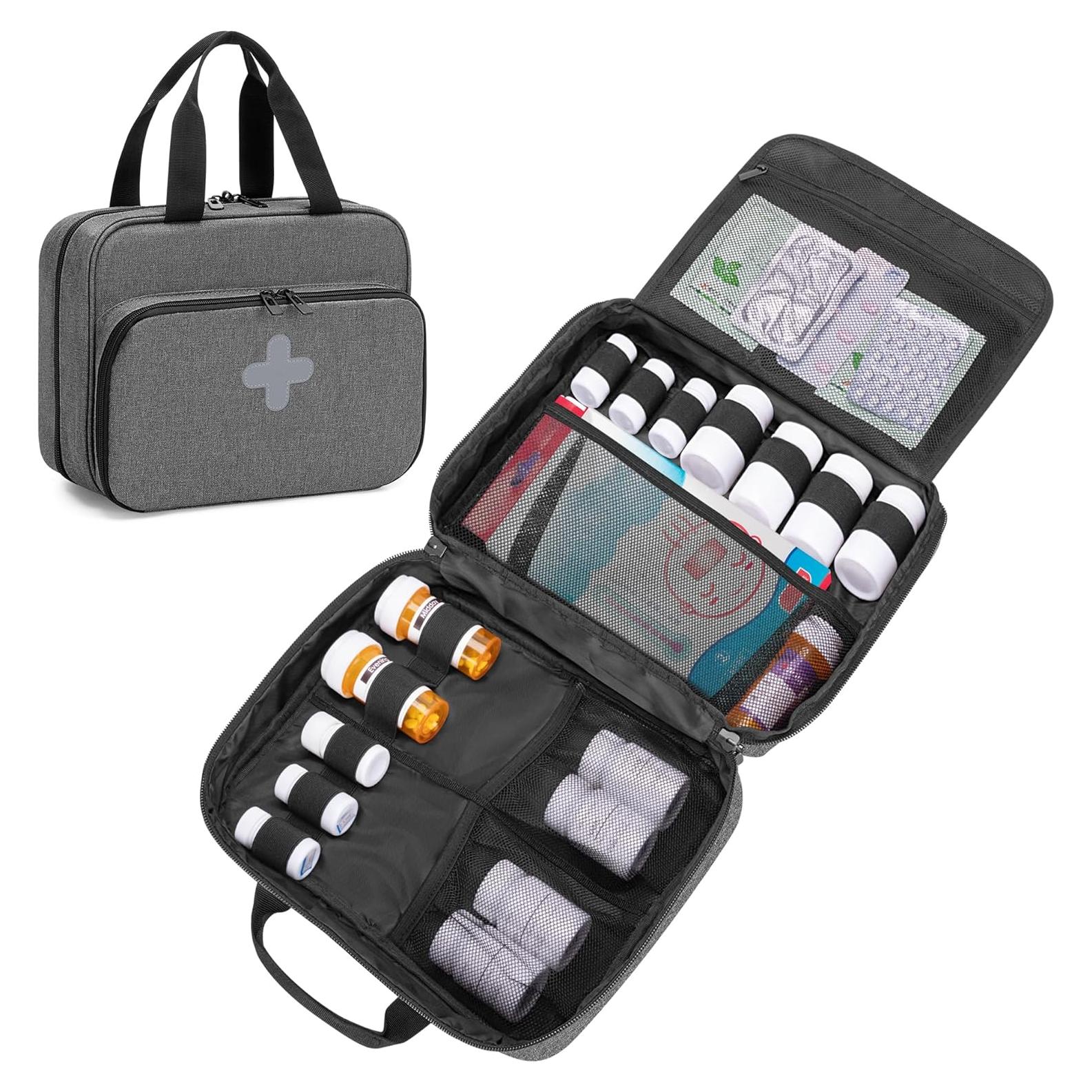 Organizador de Medicina CURMIO Gris - Bolsa de Pastillas 29cm