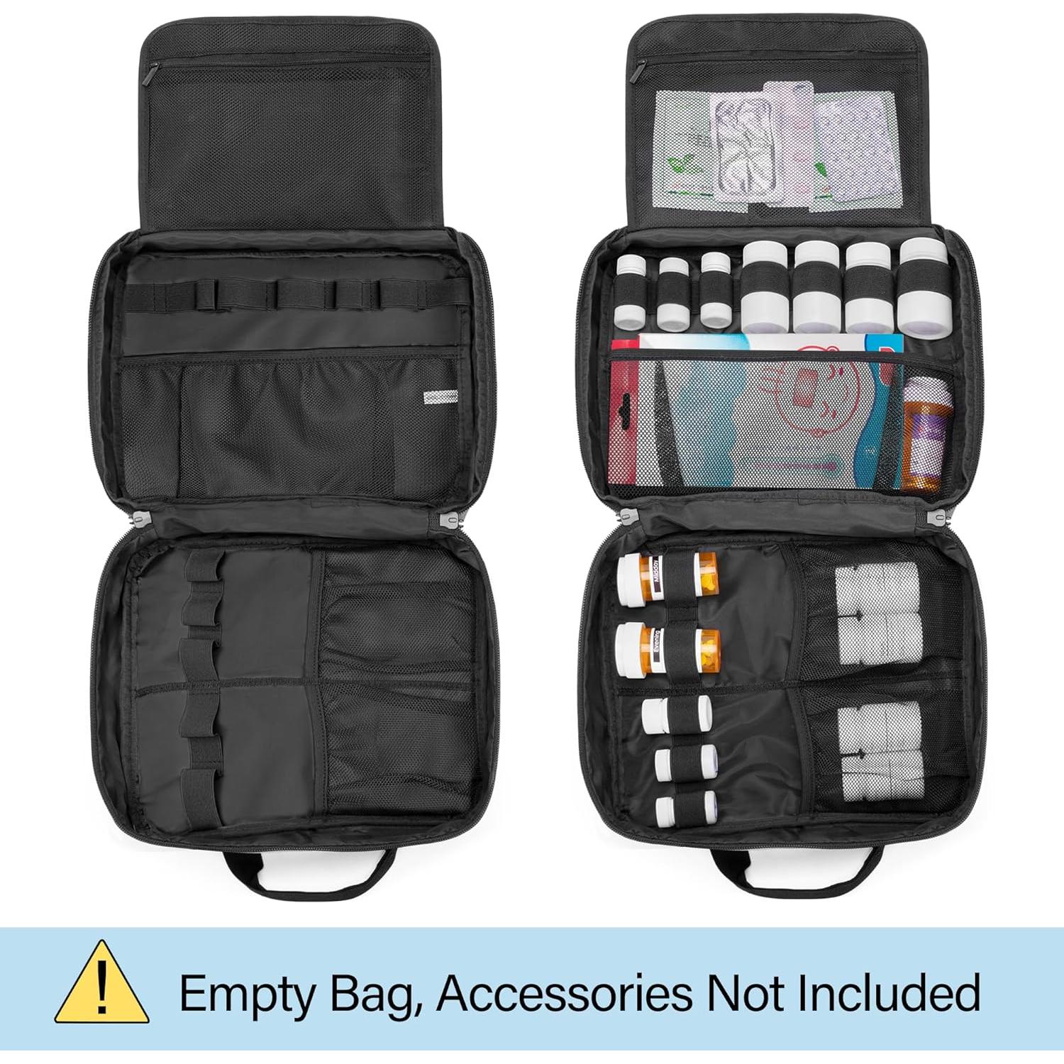 Organizador de Medicina CURMIO Gris - Bolsa de Pastillas 29cm