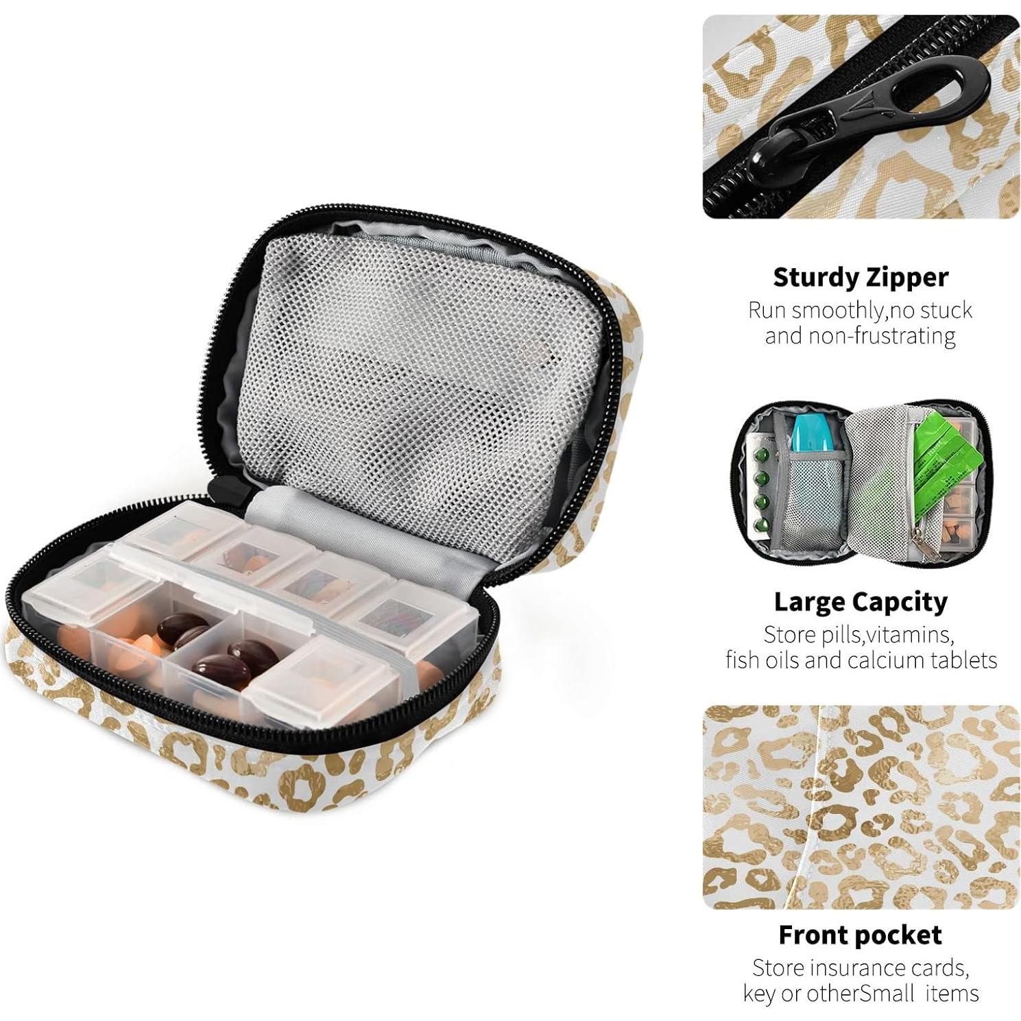 Estuche de Pastillas Ollabaky 7 Días Estampado Leopardo