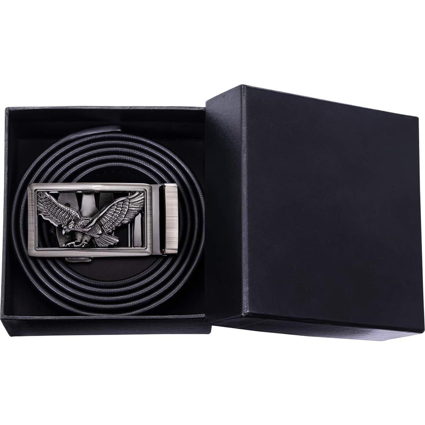 Cinturón de Ratchet Barry.Wang Cuero Genuino Ajustable 3,49 cm