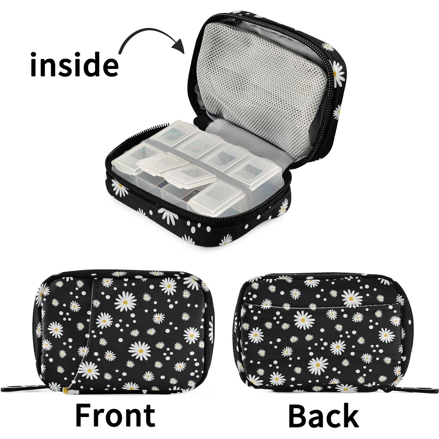 Estuche de Pastillas Ollabaky 7 Días Portátil con Cremallera