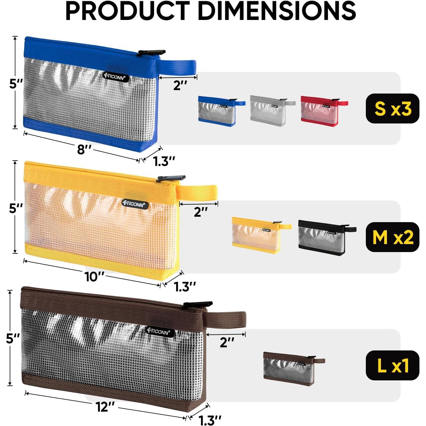 Bolsa de Herramientas TICONN 6PK Oxford 1680D Transparente