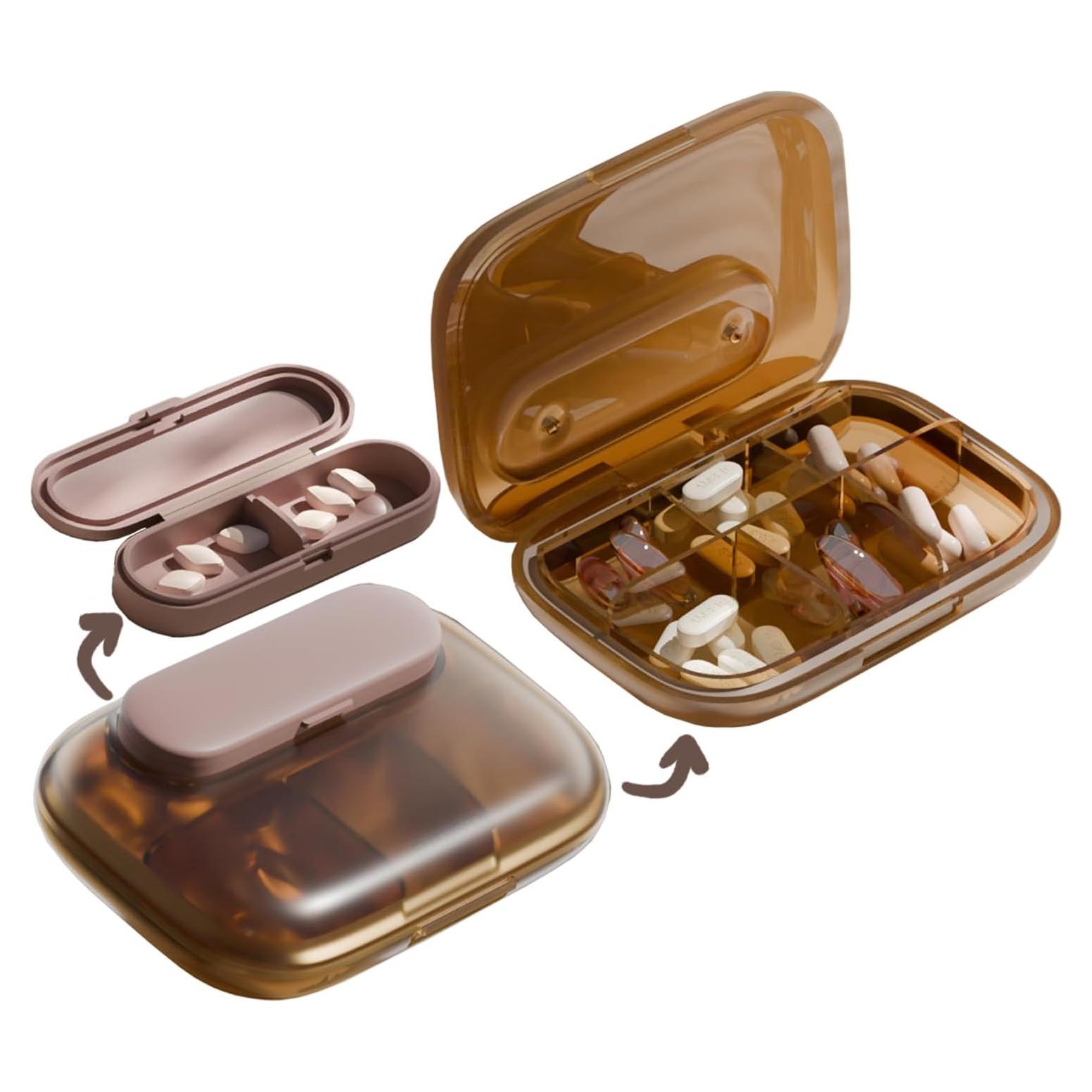 Organizador de Pastillas MURRI&MURRDI 6 Compartimentos Café