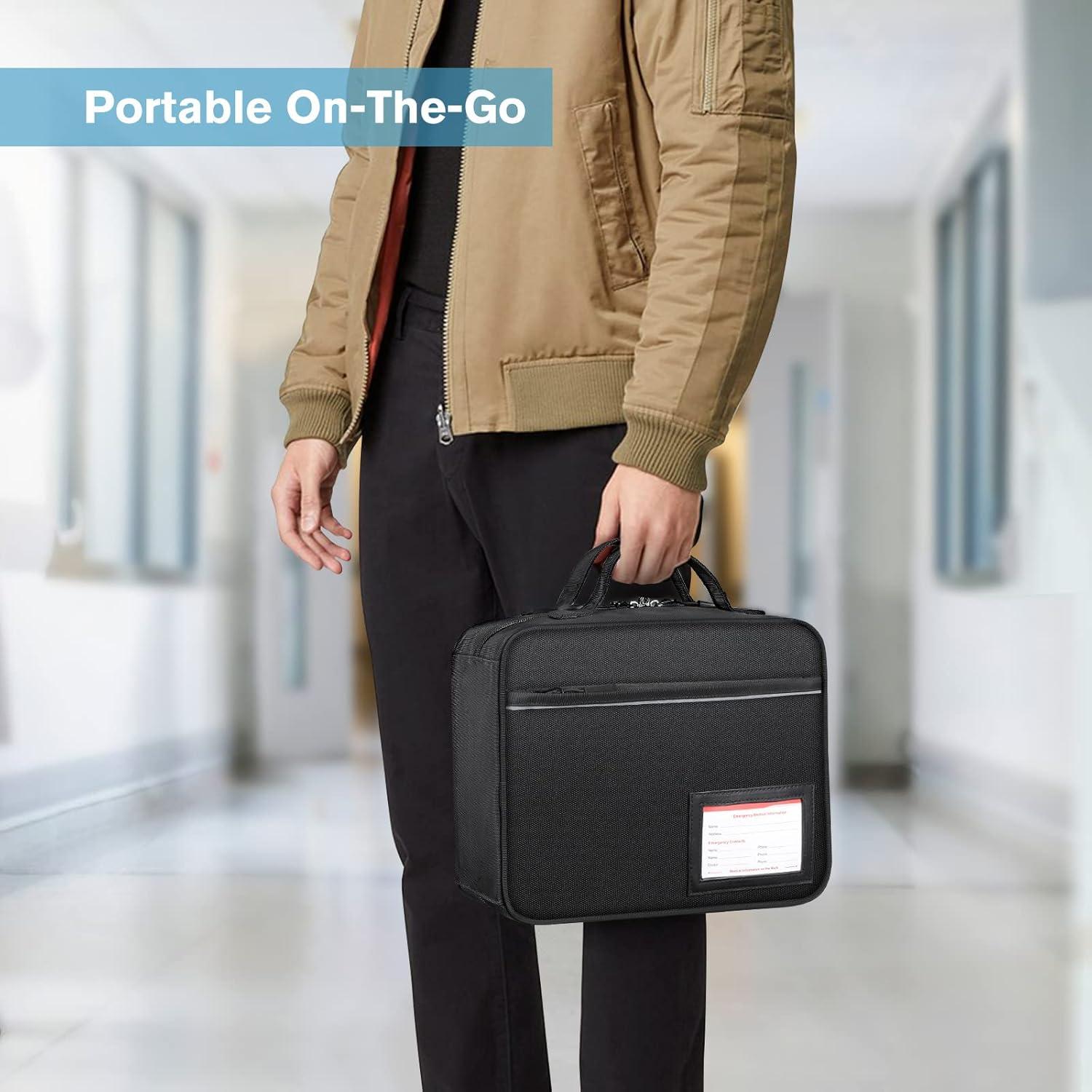 Organizador de Medicamentos SITHON Estuche de Viaje Negro