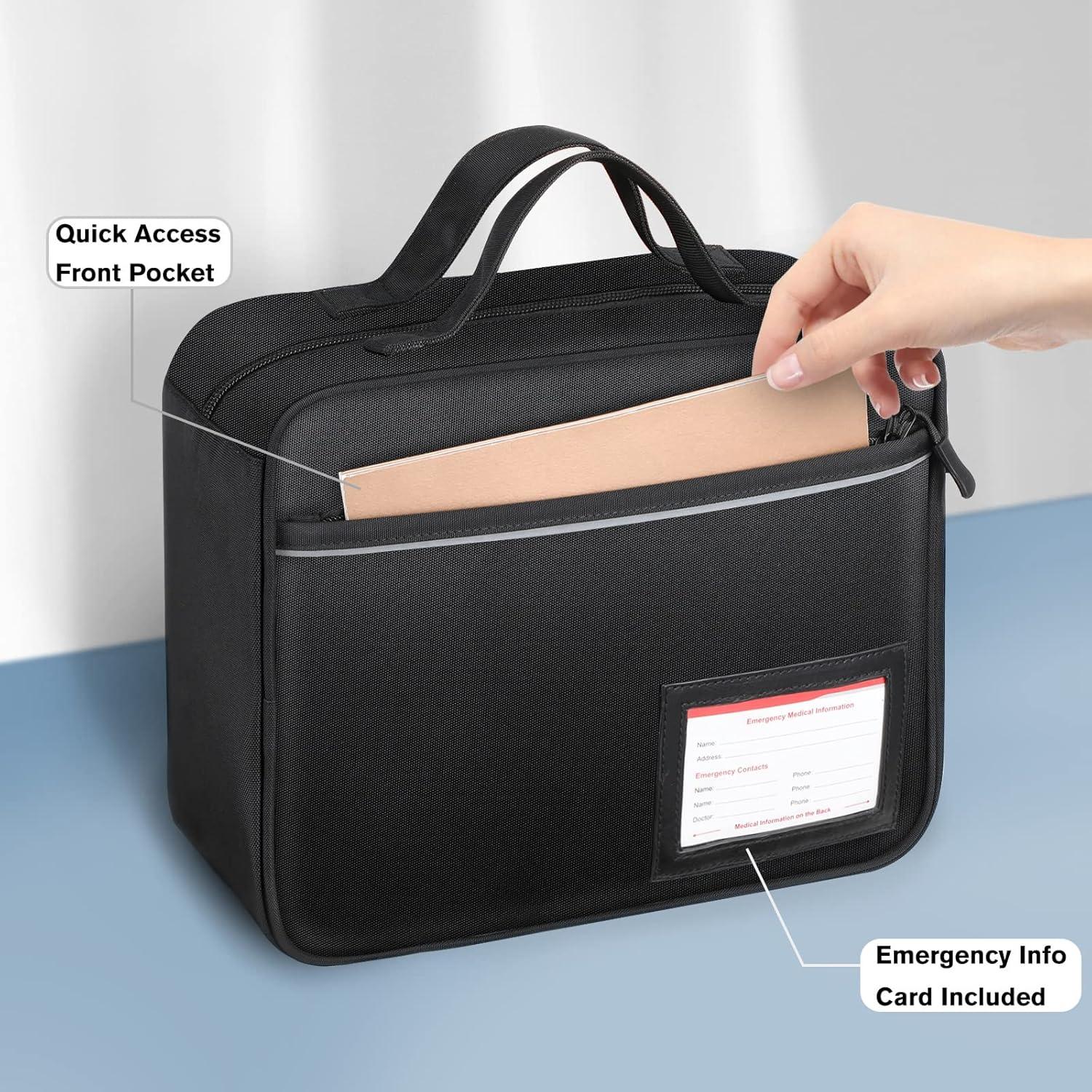 Organizador de Medicamentos SITHON Estuche de Viaje Negro