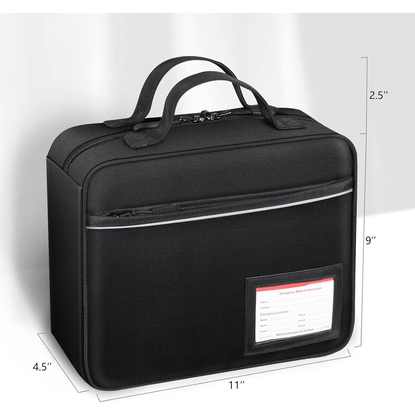 Organizador de Medicamentos SITHON Estuche de Viaje Negro