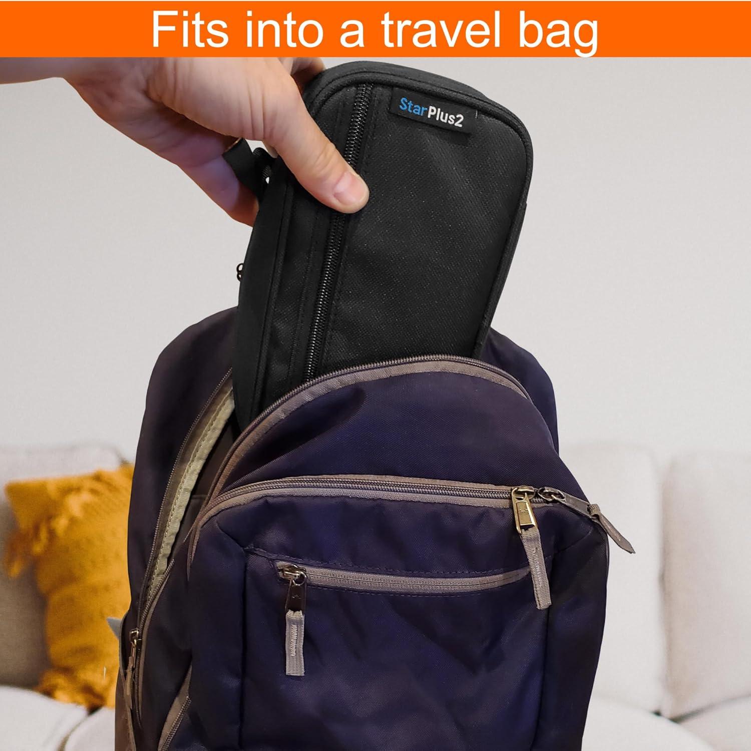 Organizador de Medicamentos StarPlus2 Negro Pequeño 8 Bolsillos