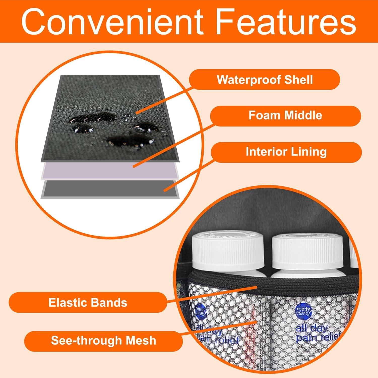 Organizador de Medicamentos StarPlus2 Negro Pequeño 8 Bolsillos