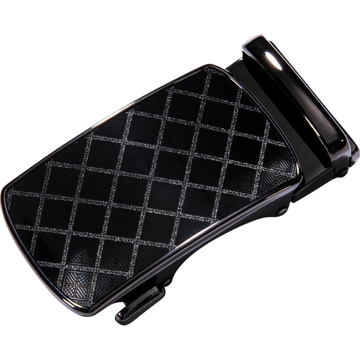 Cinturón de Ratchet Barry.Wang Cuero Genuino 3,49 cm Ajustable