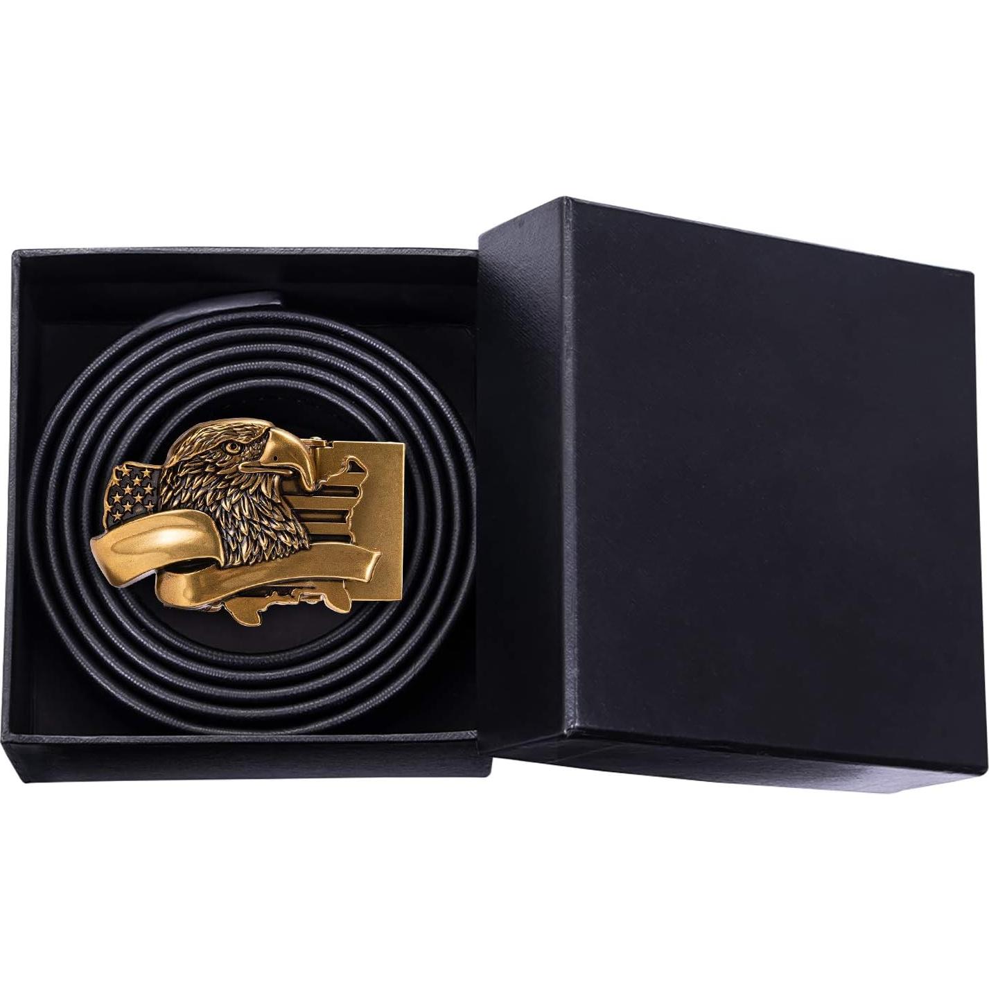 Cinturón de Ratchet Barry.Wang para Hombres Cuero 3,49 cm