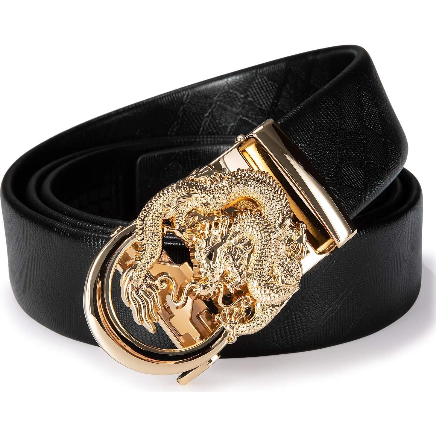 Cinturón de Ratchet Barry.Wang Cuero Genuino 2.86cm Ajustable