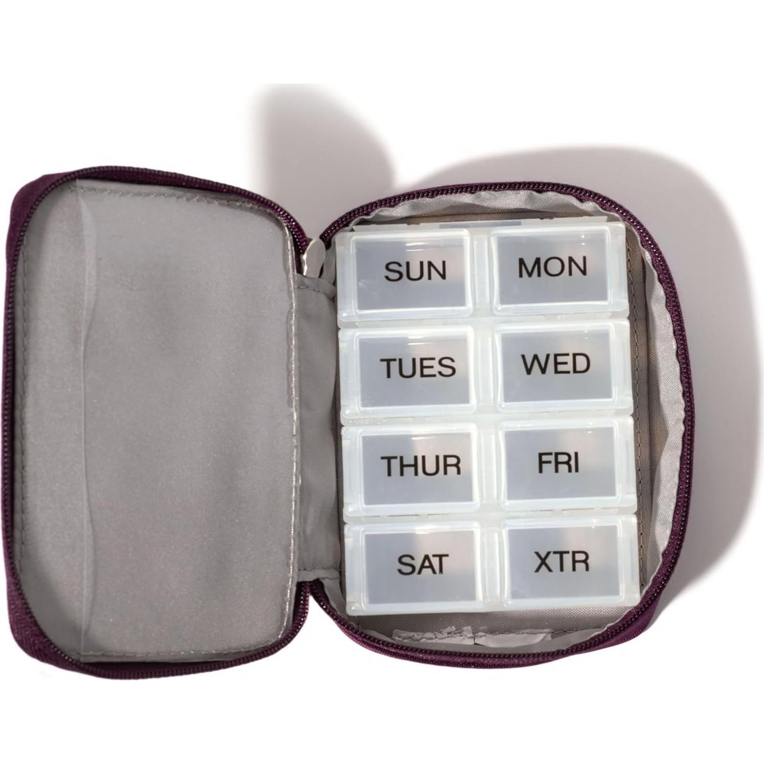 Estuche de Pastillas de Viaje Baggallini 7 Compartimentos 10.8x3.8 cm