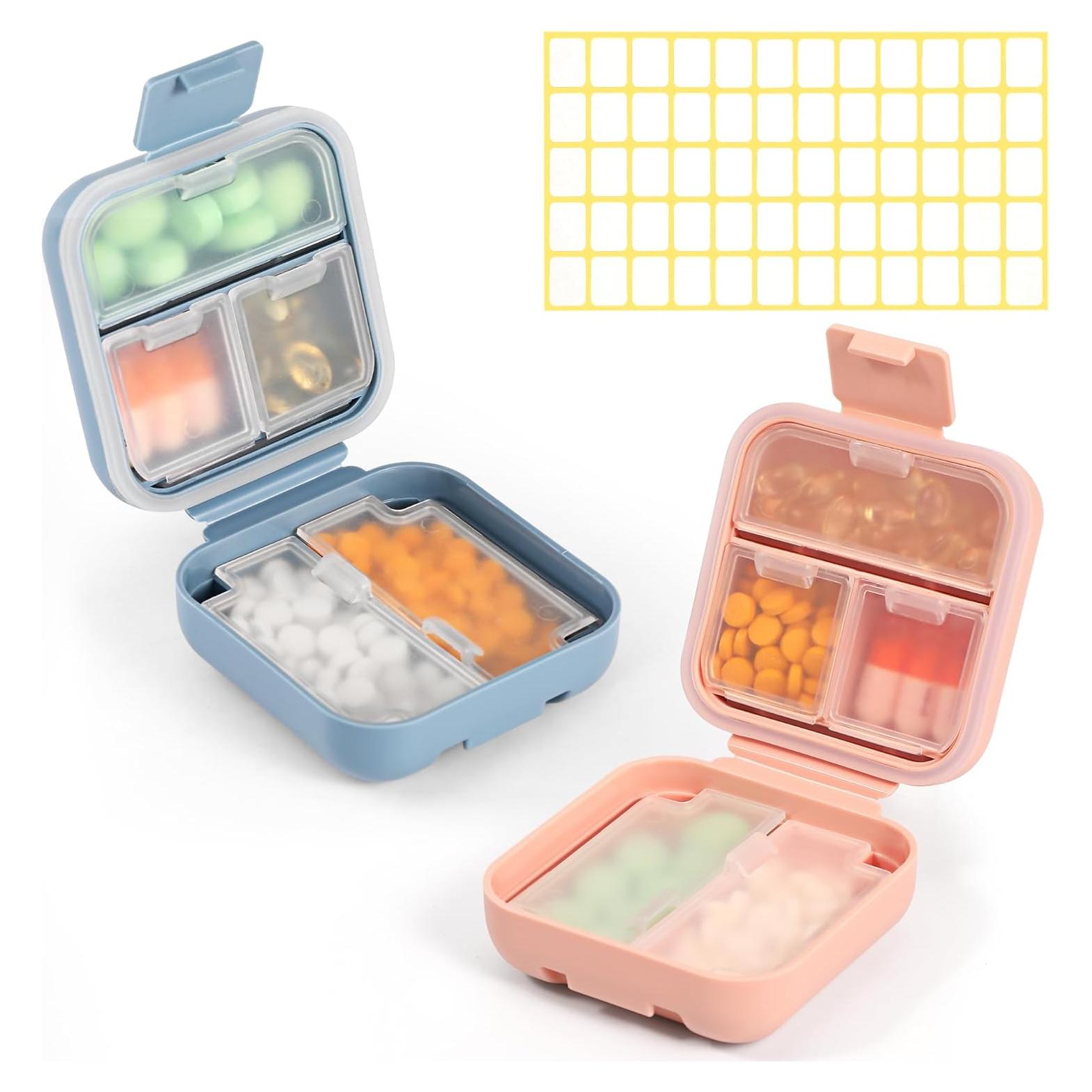 Organizador de Pastillas Dynippy 2 Pack Portátil 5 Compartimentos