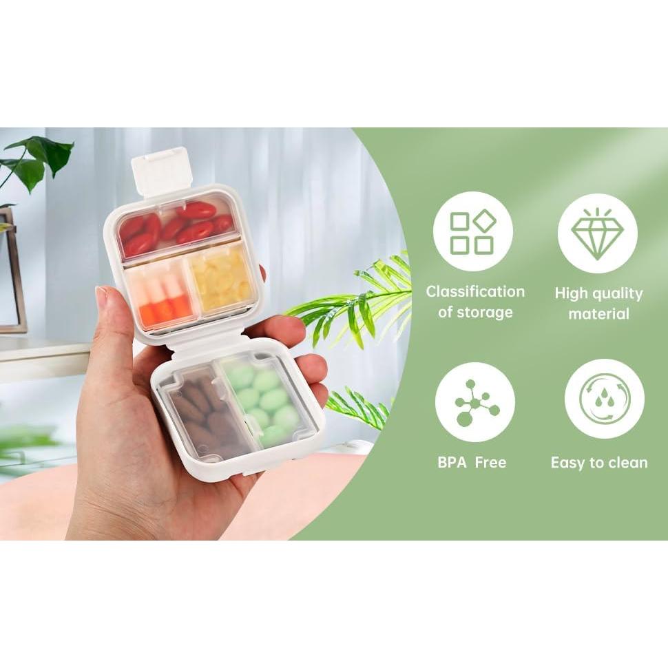 Organizador de Pastillas Dynippy 2 Pack Portátil 5 Compartimentos