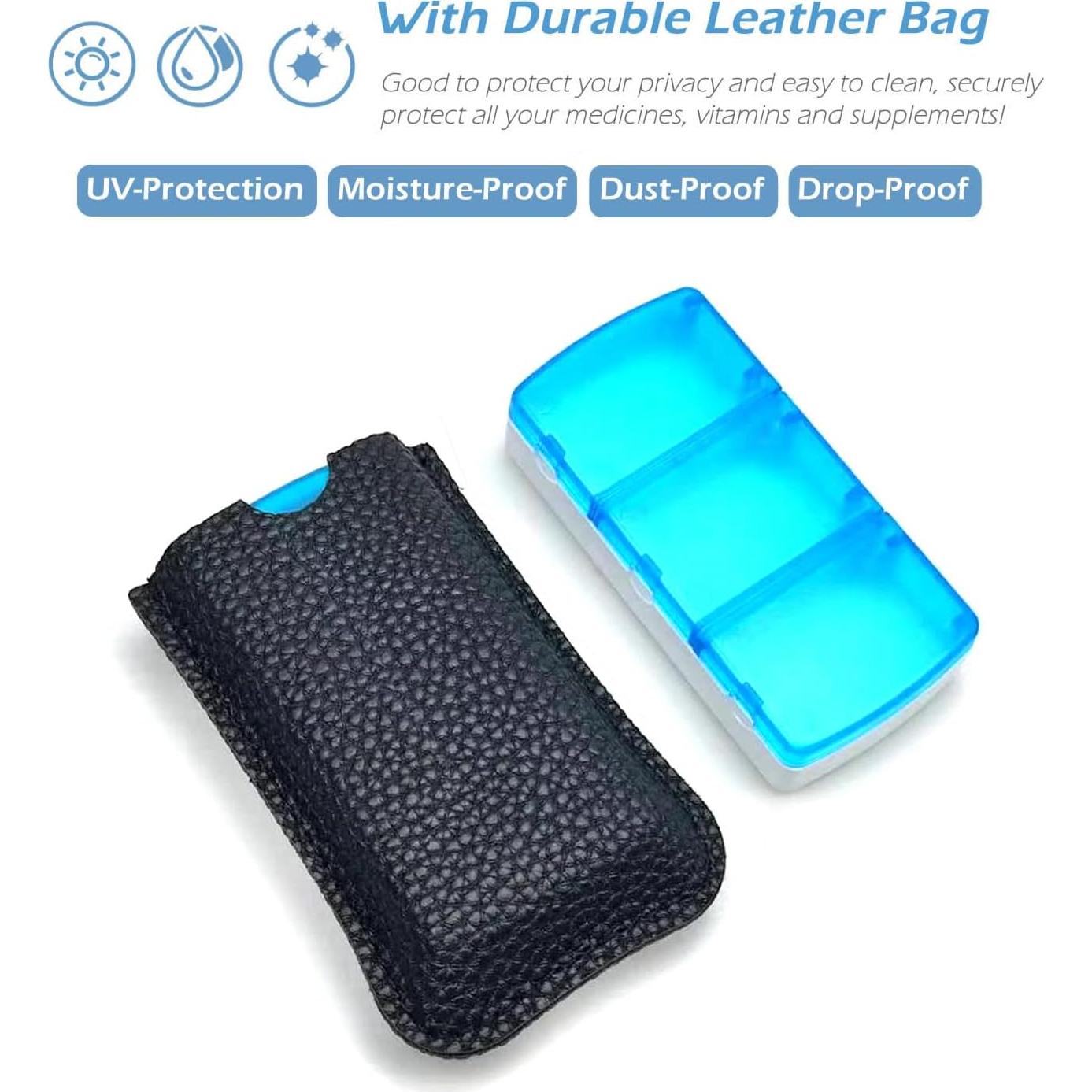 Organizador de Pastillas VOFOON 2 Piezas Portátil 3 Veces al Día