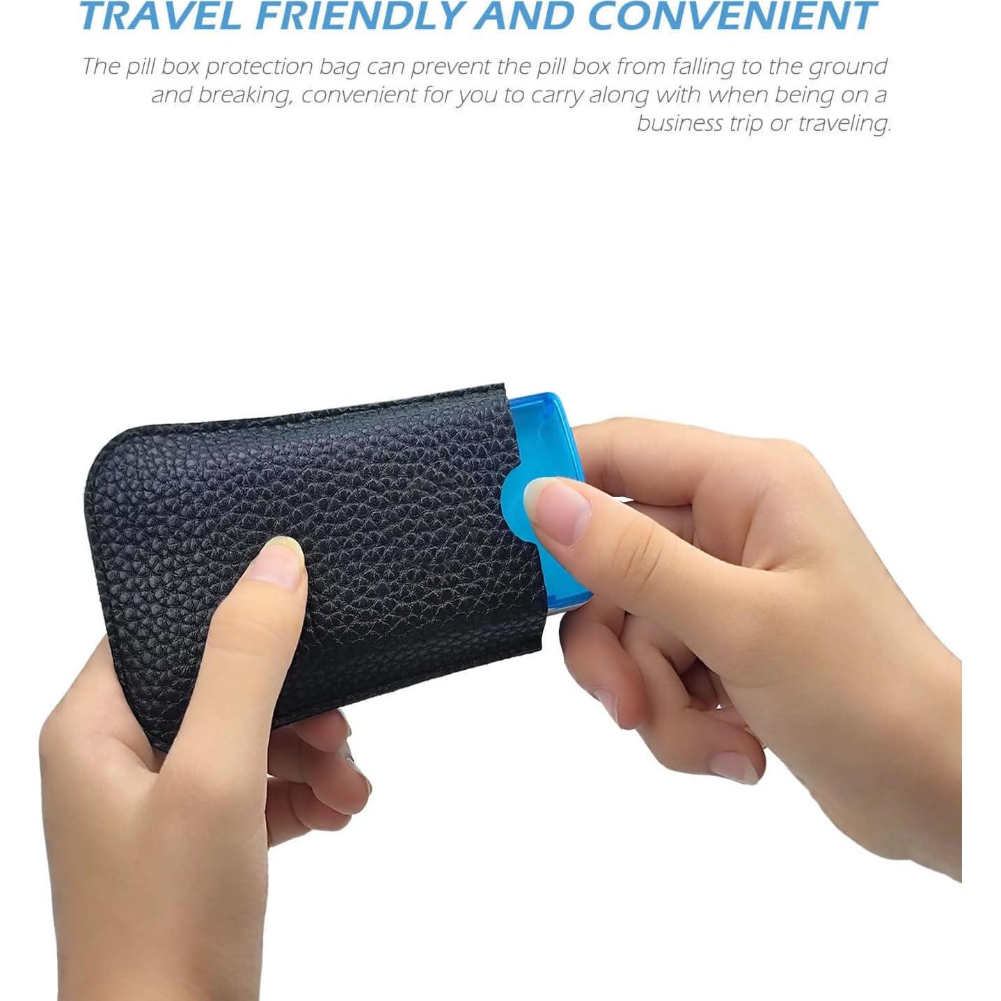 Organizador de Pastillas VOFOON 2 Piezas Portátil 3 Veces al Día