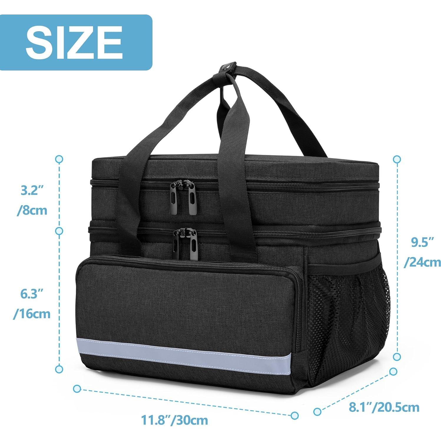 Bolsa Organizadora de Medicamentos CURMIO Negra 30x20.5x24cm