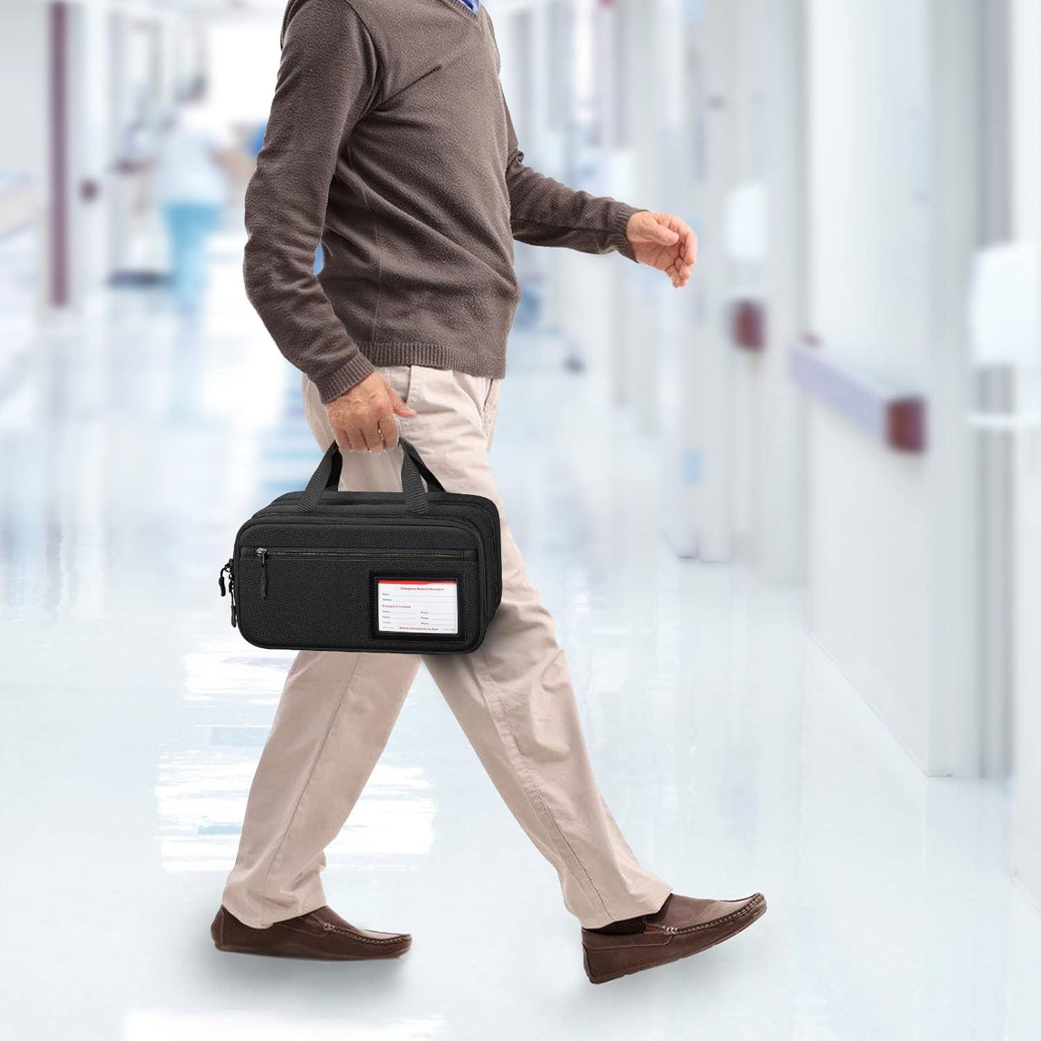 Organizador de Medicamentos SITHON Bolsa de Almacenamiento Negro