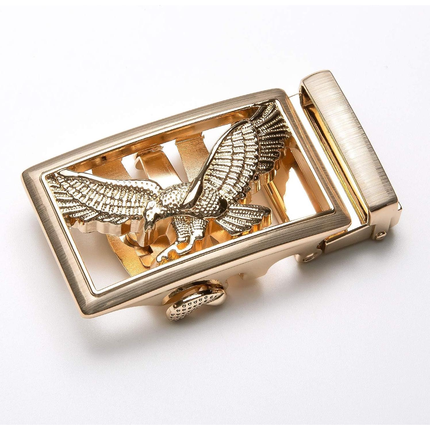 Cinturón Ratchet Barry.Wang Cuero Genuino 3,49 cm Hebilla Automática