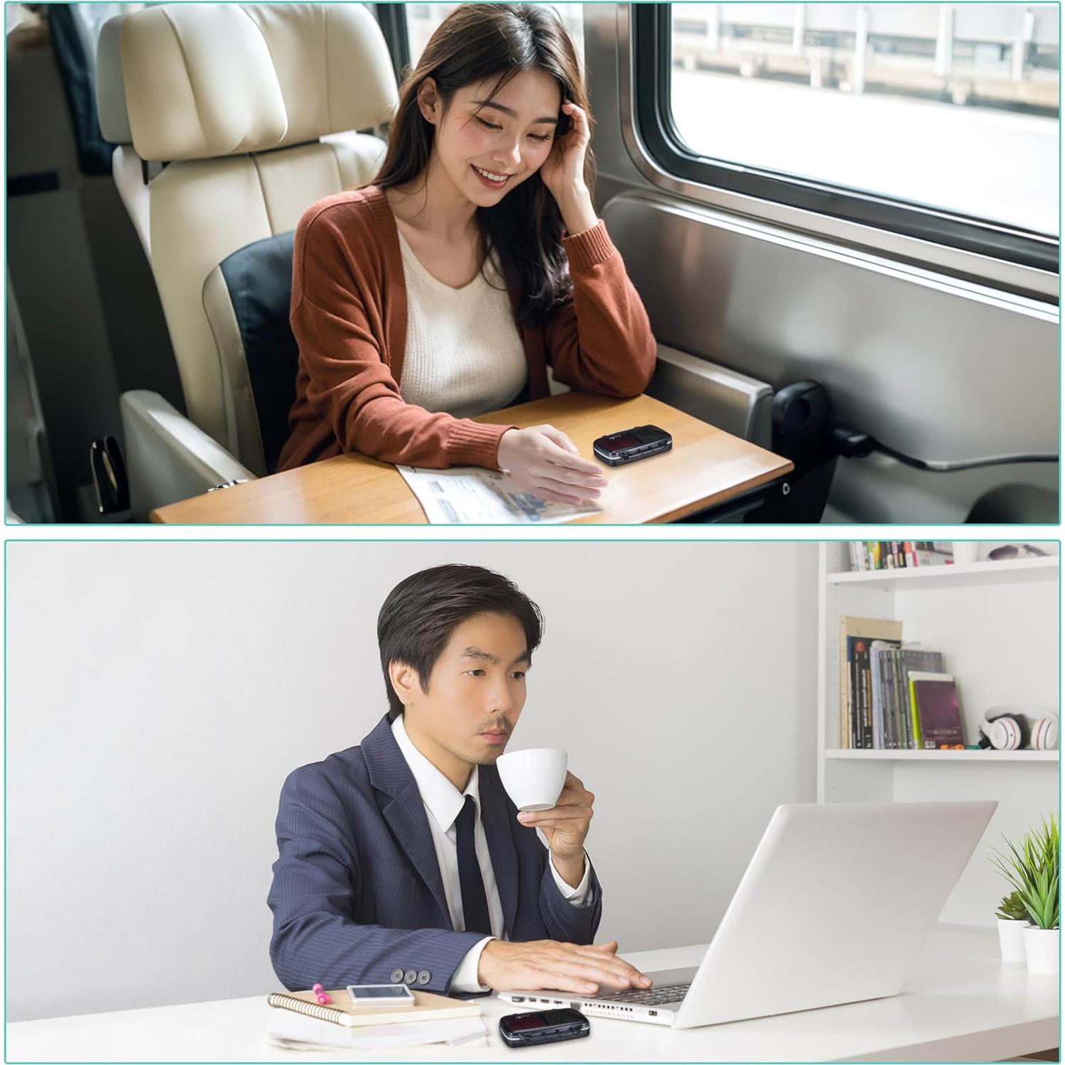 Organizador de Pastillas Fullicon Negro, Caja Portátil 4 Compartimentos