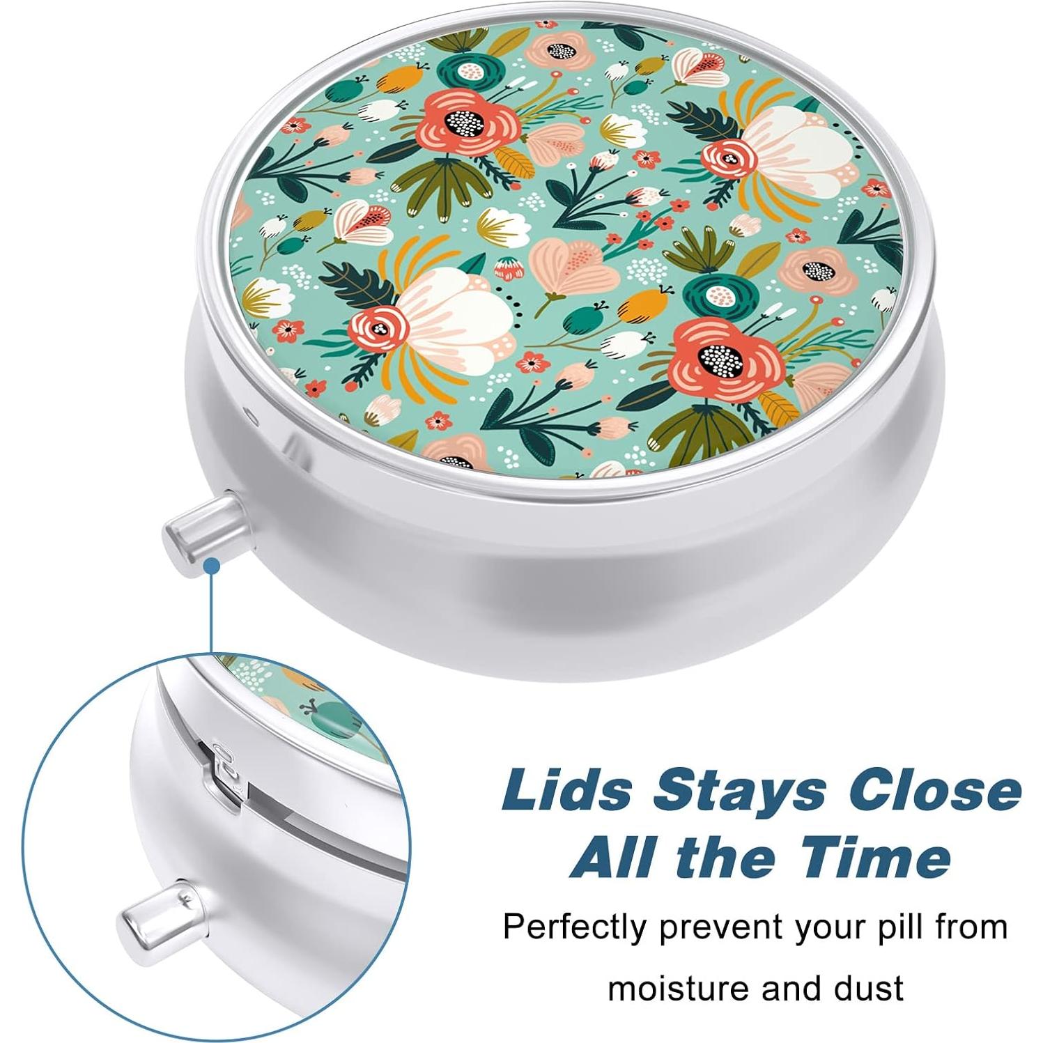 Caja de Pastillas Portátil Aiawoxc - Organizador de Medicamentos Verde