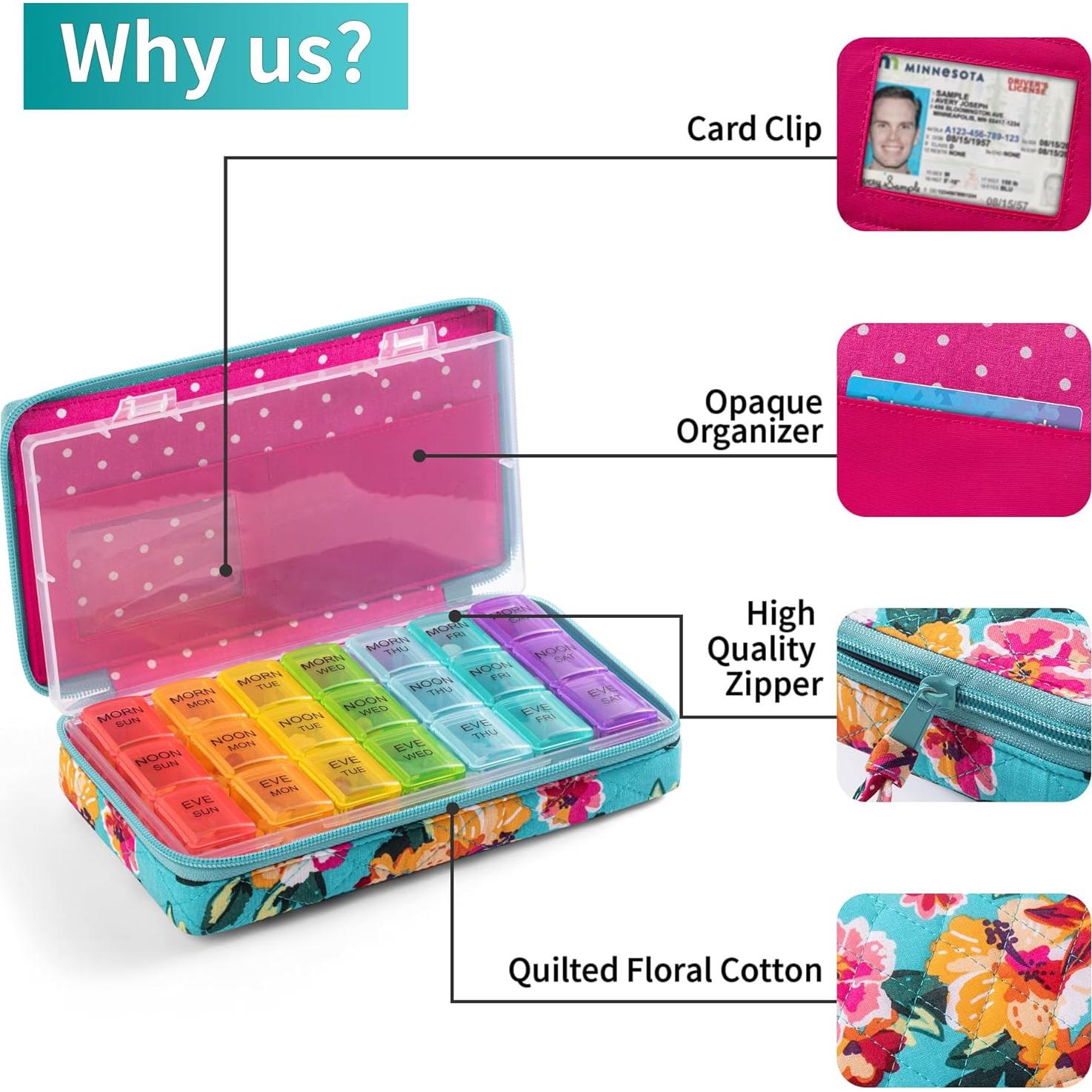 Organizador Semanal de Pastillas Zumd - 21 Compartimentos