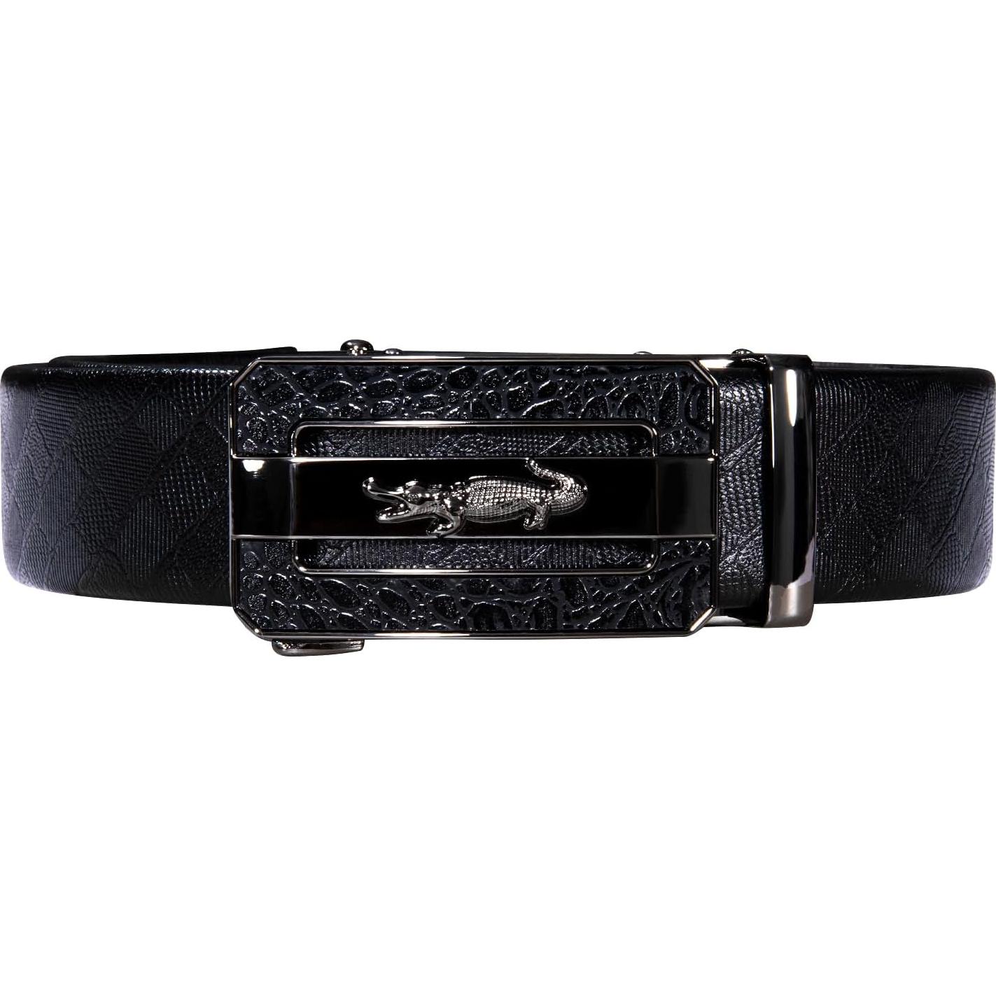 Cinturón de Ratchet Barry.Wang Cuero Genuino Ajustable