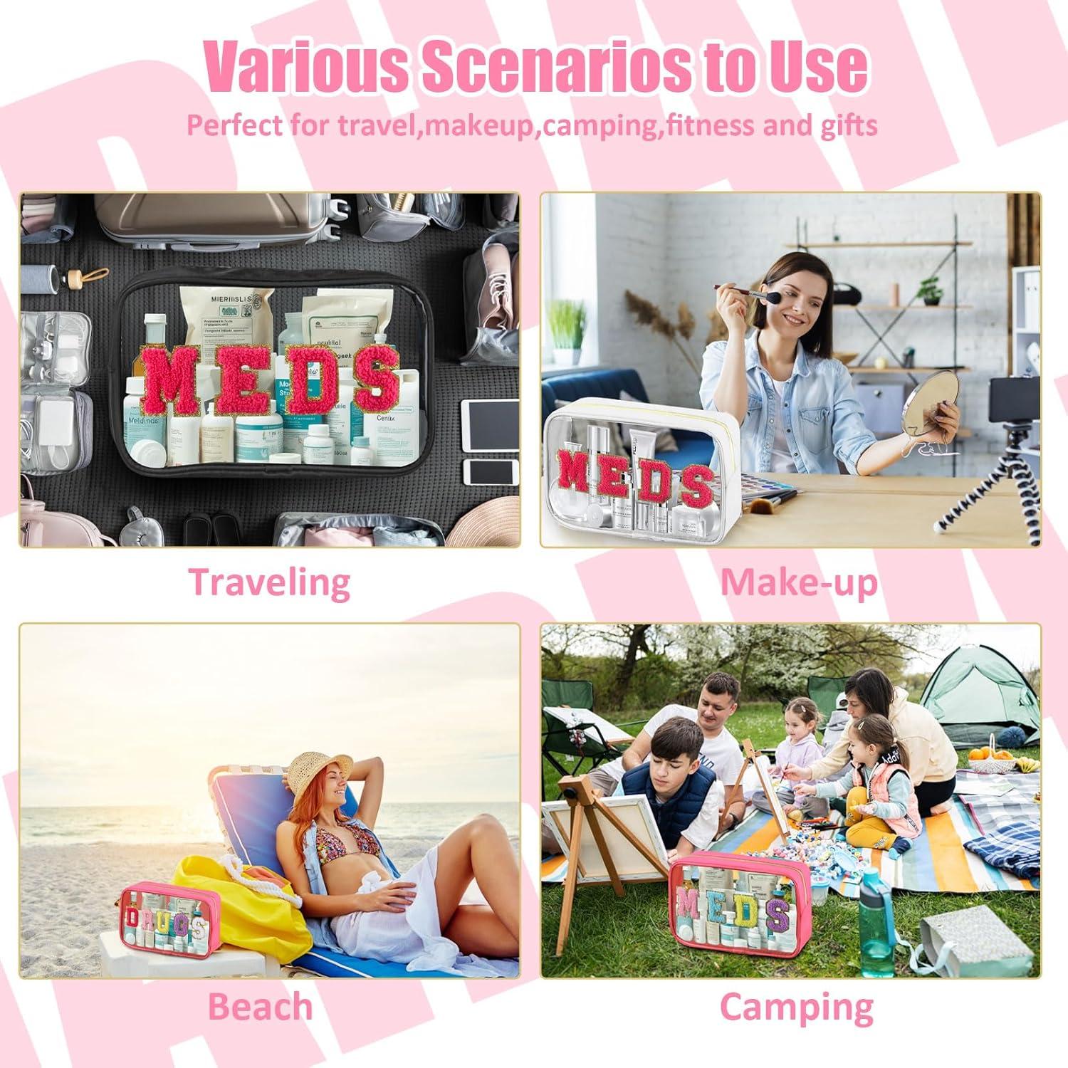 Bolsa Cosmética Preppy 2 Pcs BuyCard Nylon y PVC Negra