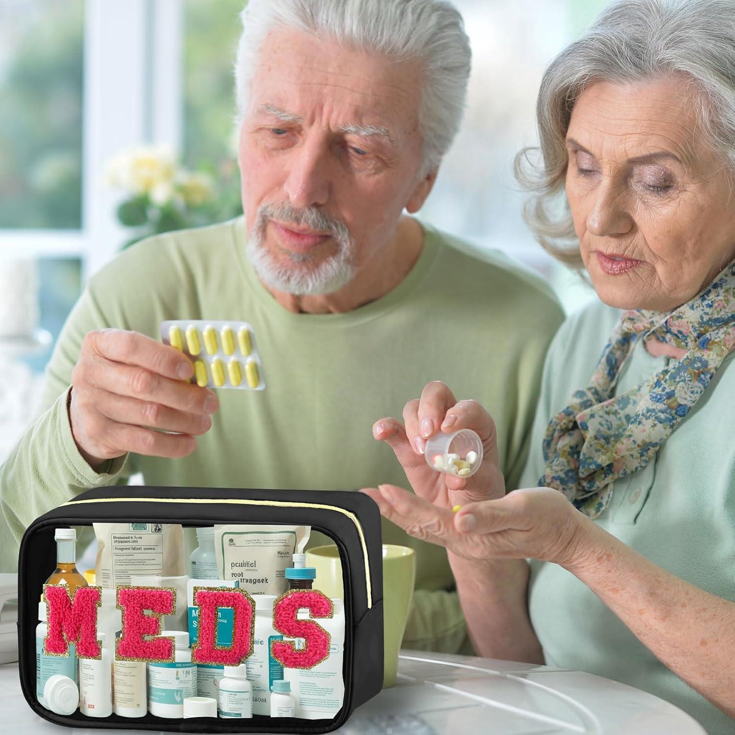 Bolsa Cosmética Preppy 2 Pcs BuyCard Nylon y PVC Negra