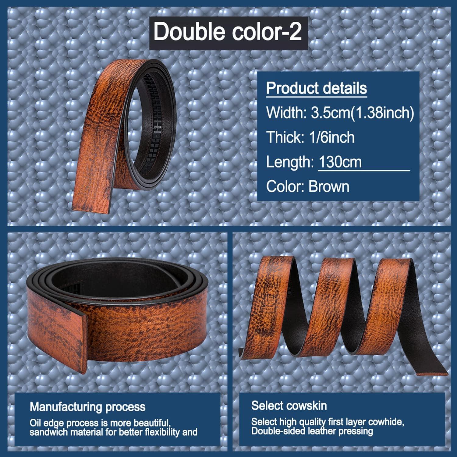 Cinturón de Ratchet Barry.Wang Cuero Genuino Negro 2.86cm