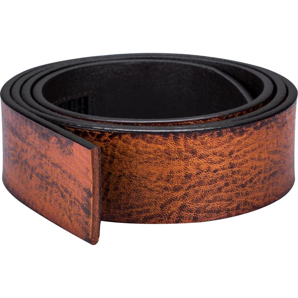 Cinturón de Ratchet Barry.Wang Cuero Genuino Negro 2.86cm