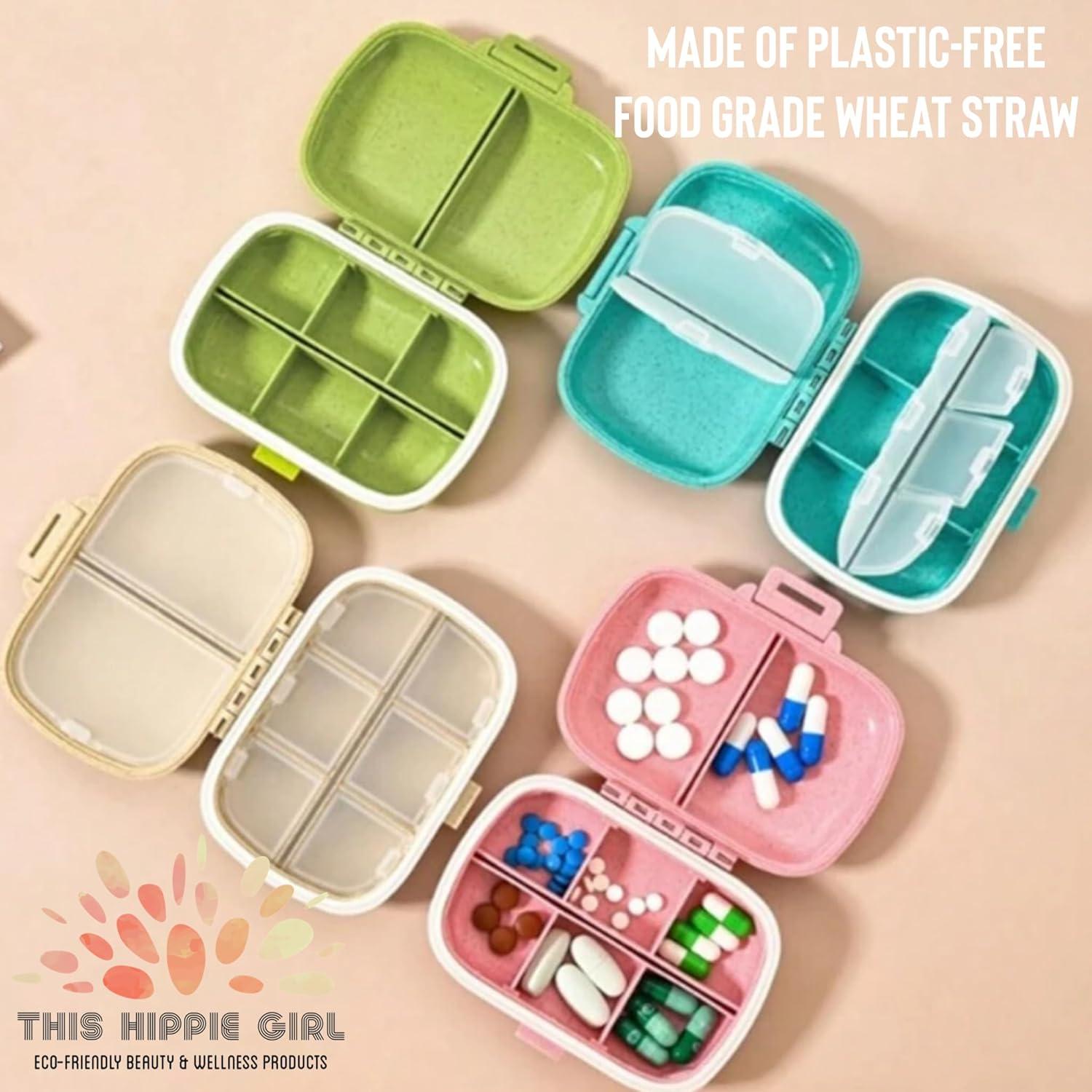 Organizador de Pastillas Biodegradable Esta Chica Hippie Verde