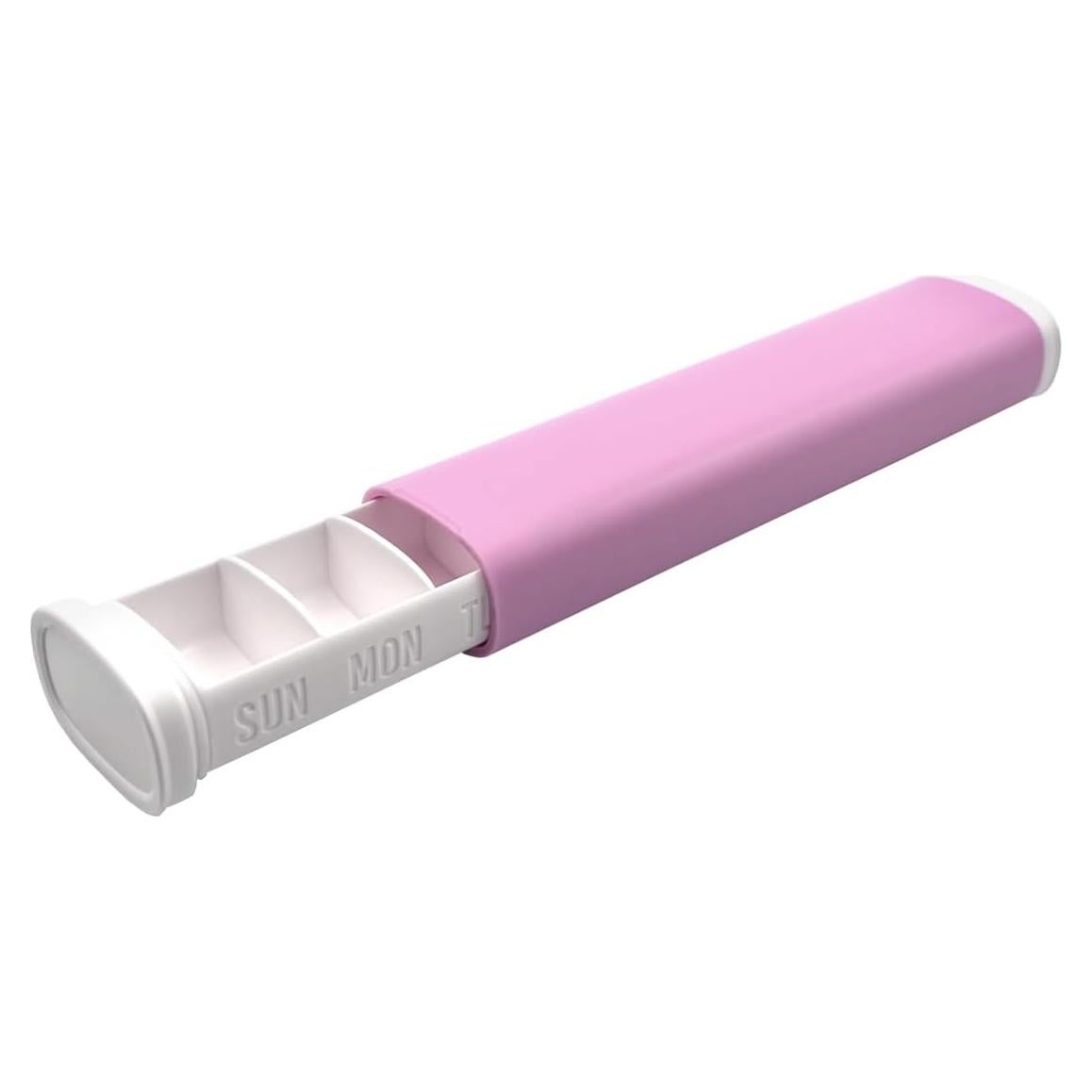 Organizador de Pastillas EZY DOSE Slide Rosa 16.5 cm 7 Compartimentos