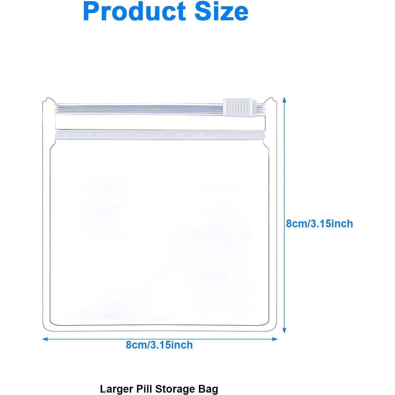 Bolsas de Píldoras Reutilizables WIWAPLEX 24 Piezas 8x8 cm