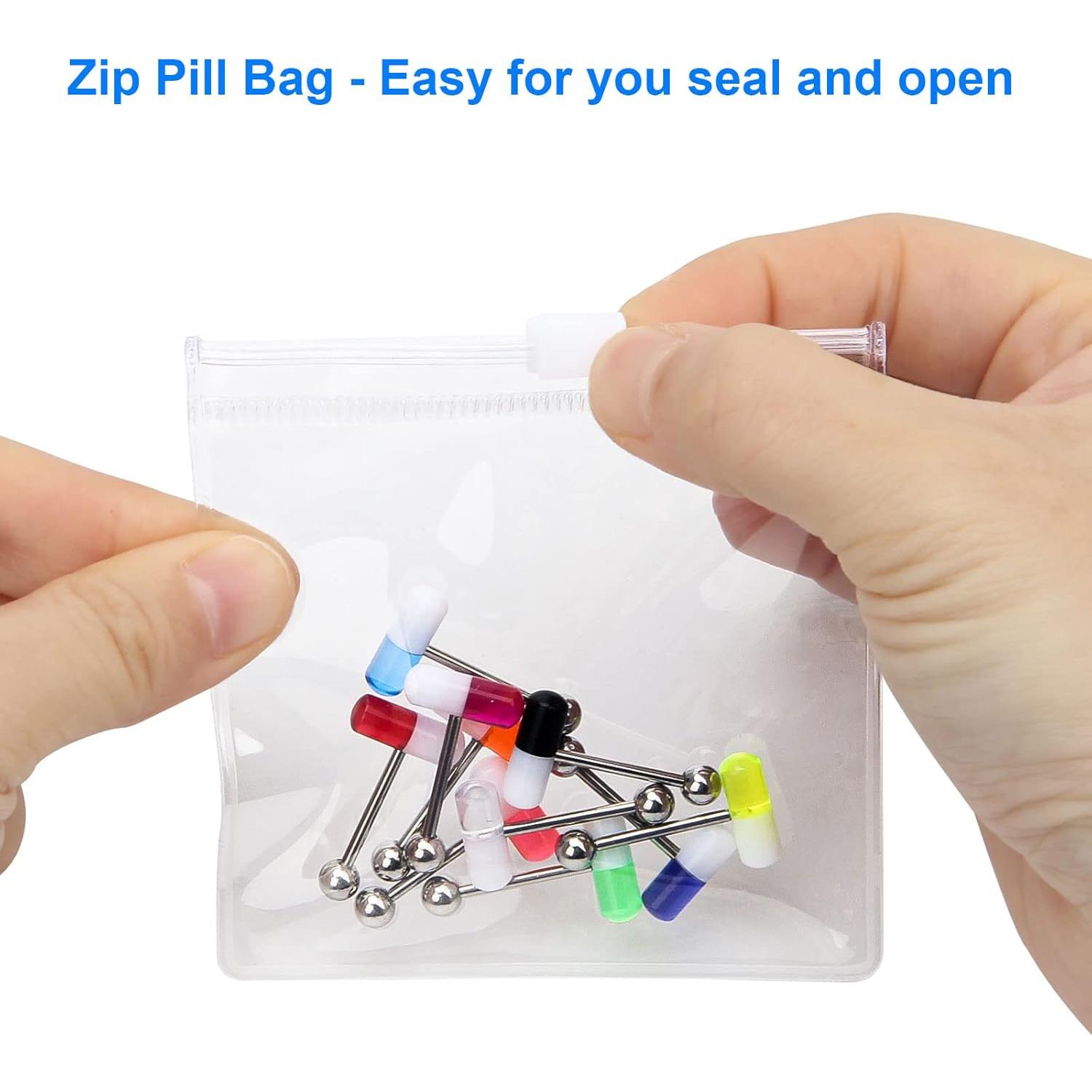 Bolsas de Píldoras Reutilizables WIWAPLEX 24 Piezas 8x8 cm