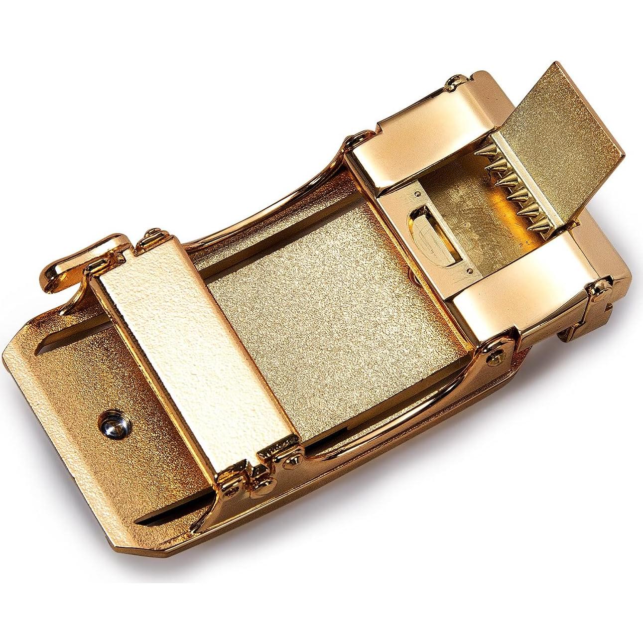 Cinturón de Ratchet Barry.Wang Cuero Genuino Ajustable 3,49 cm