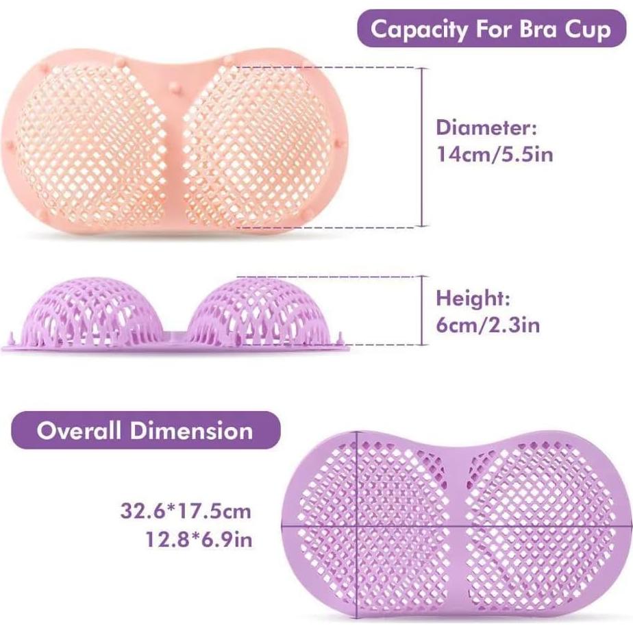 Bolsa de Lavado de Sujetadores TTYOUMXX de Silicona Púrpura