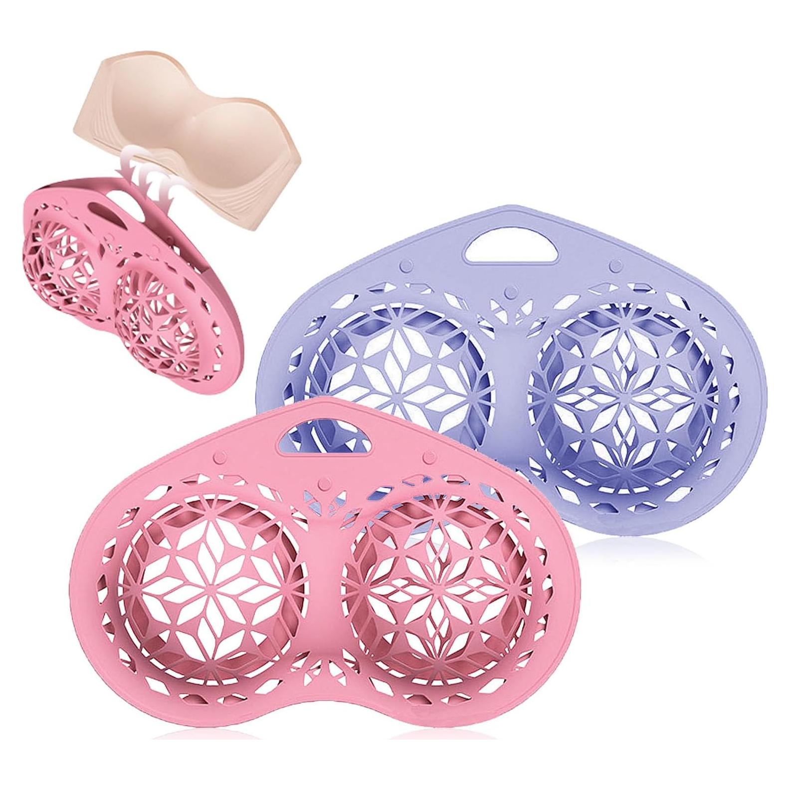 Bolsas de Lavado de Silicona Tefola 2 Pcs Extra Grande Rosa Morado