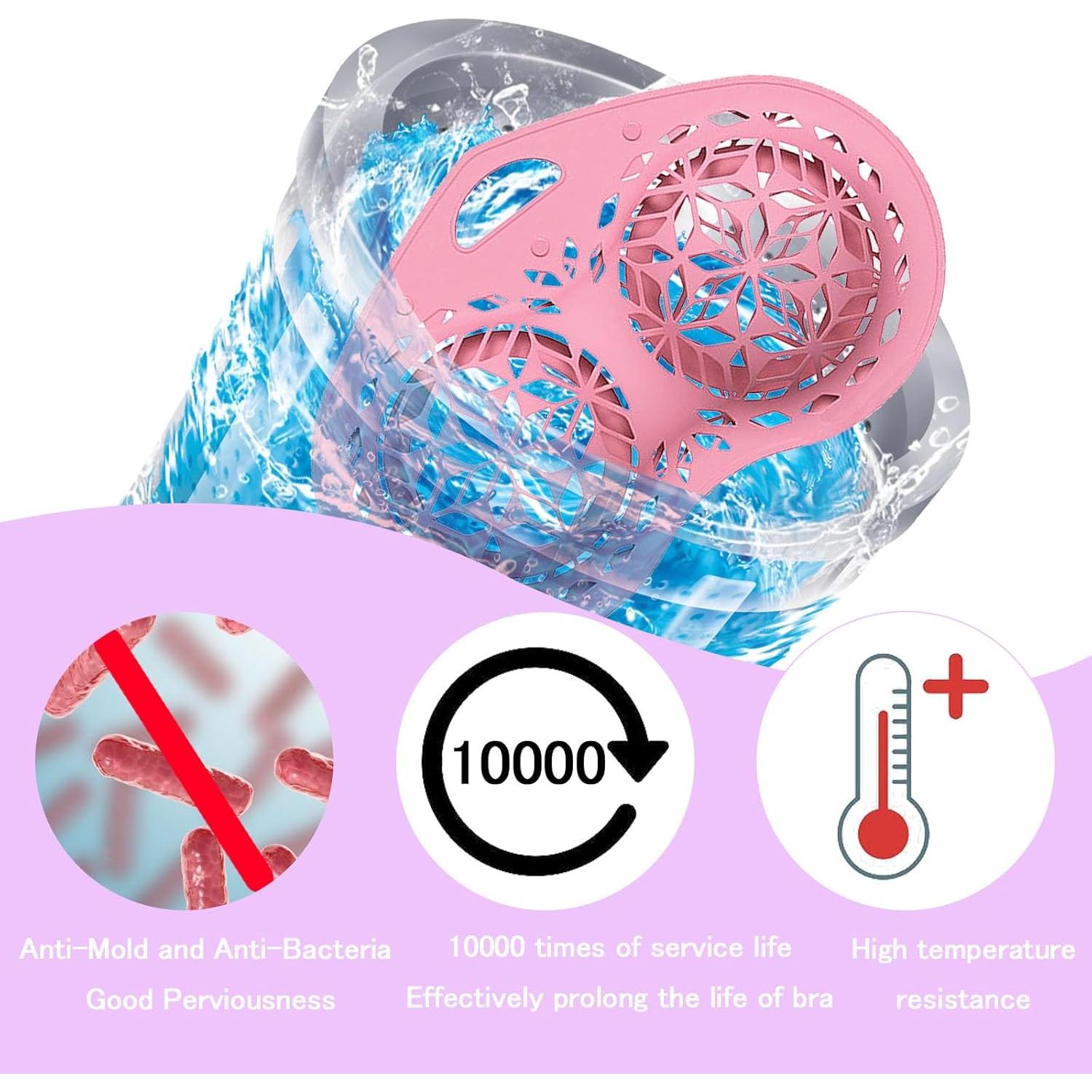 Bolsas de Lavado de Silicona Tefola 2 Pcs Extra Grande Rosa Morado