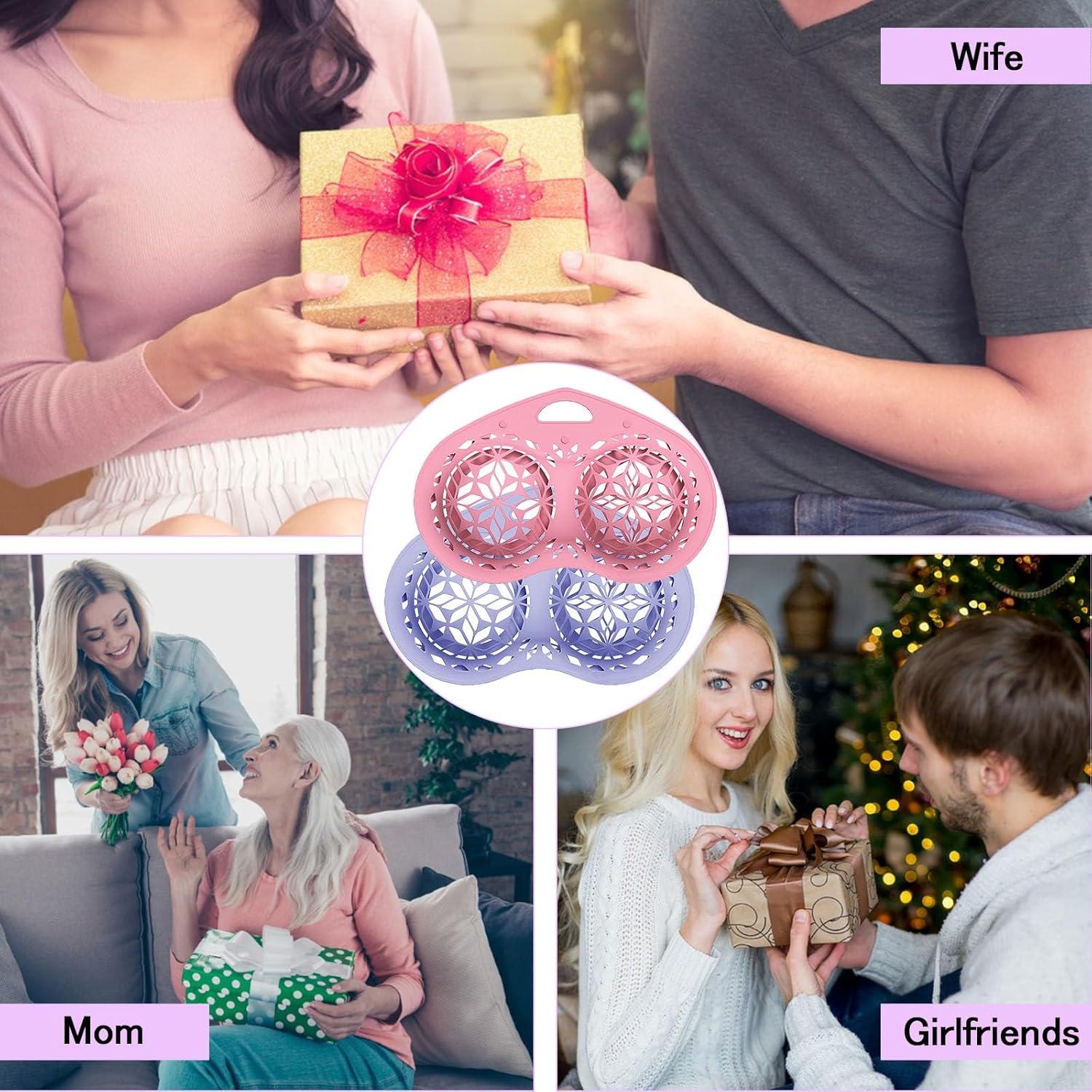 Bolsas de Lavado de Silicona Tefola 2 Pcs Extra Grande Rosa Morado