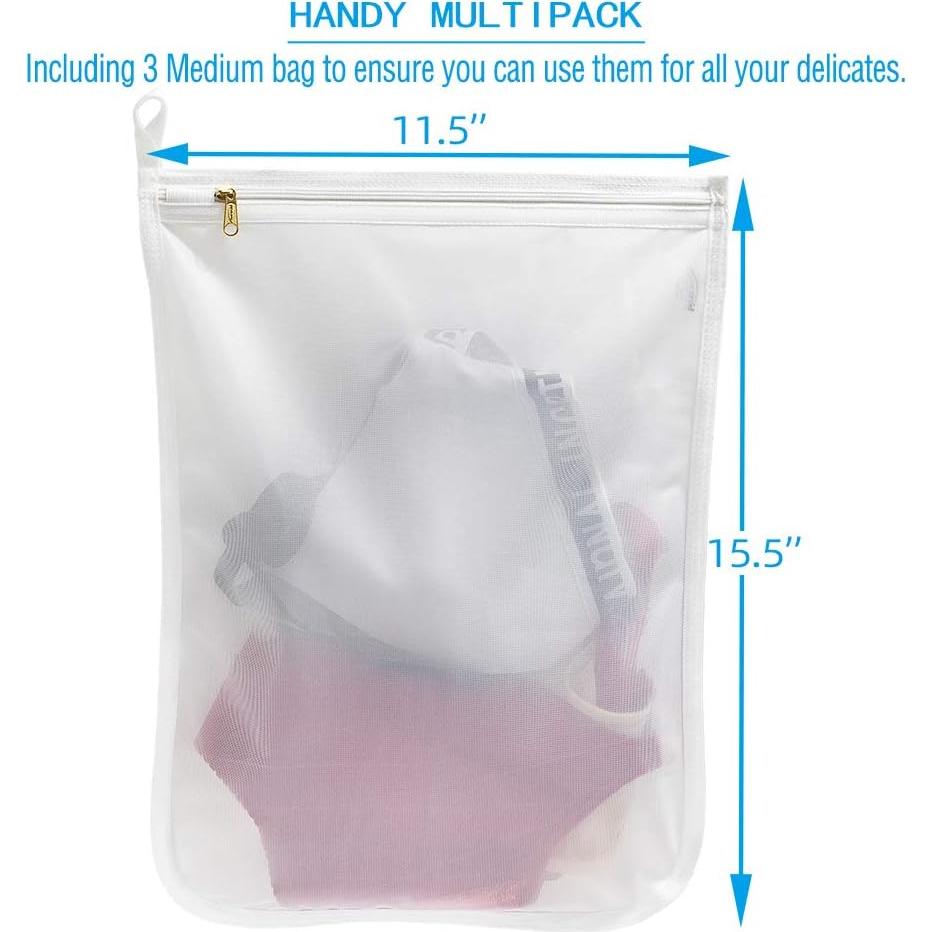TENRAI 3 Bolsas de Lavandería Delicadas con Cierre YKK