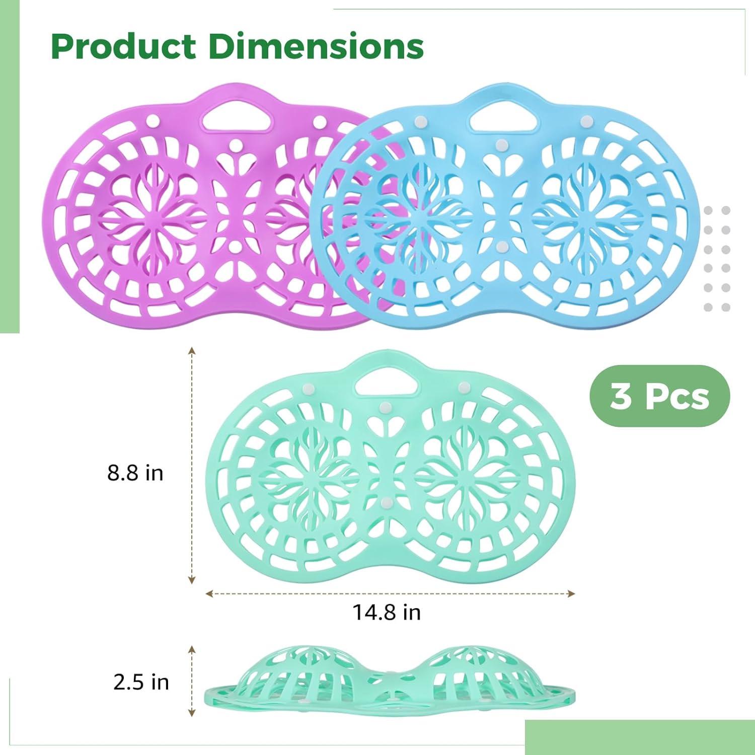 3 Bolsas de Lavado de Sujetadores OMISTAR Silicona 37.6x22.4cm