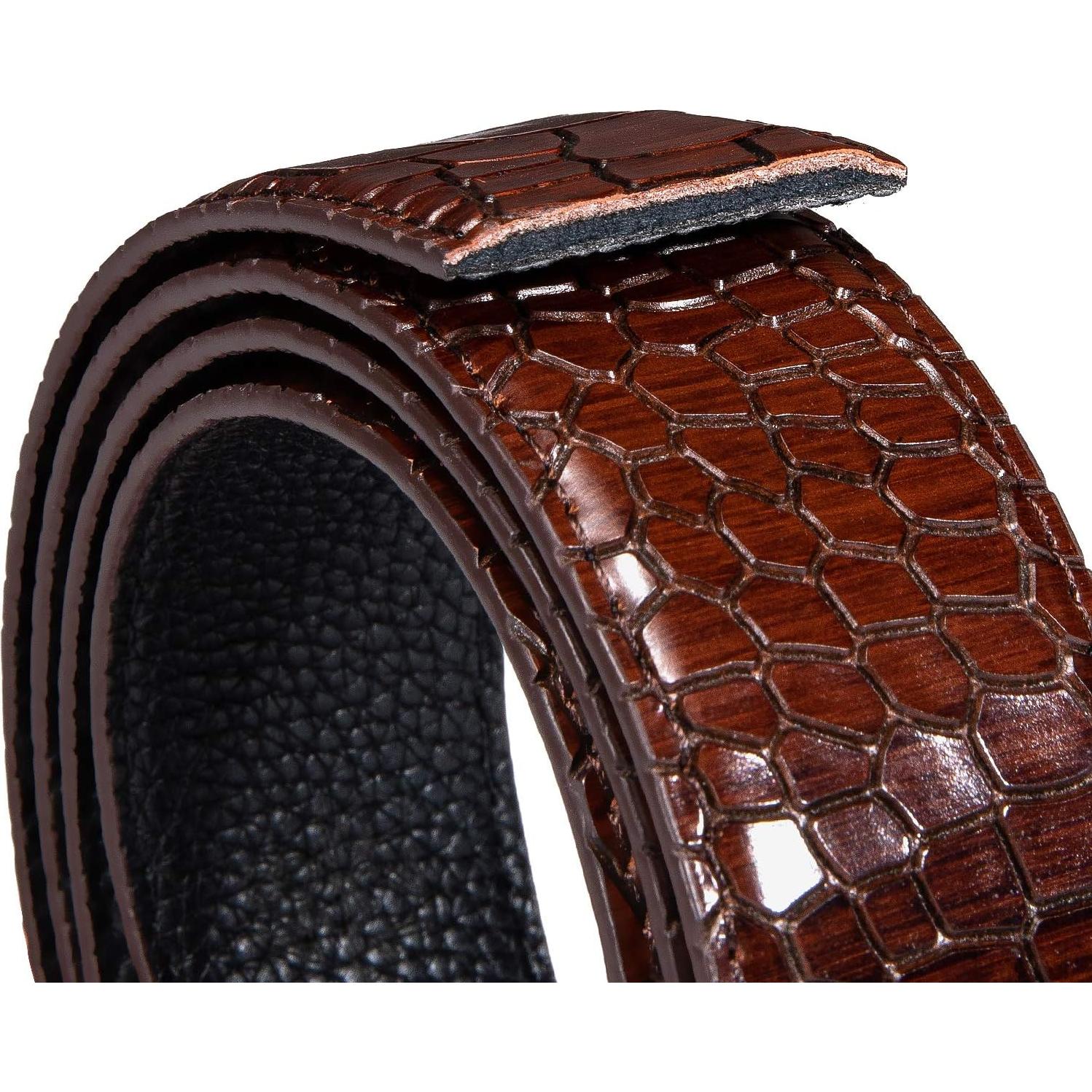 Cinturón de Ratchet Barry.Wang Cuero Genuino 2.86cm Hebilla